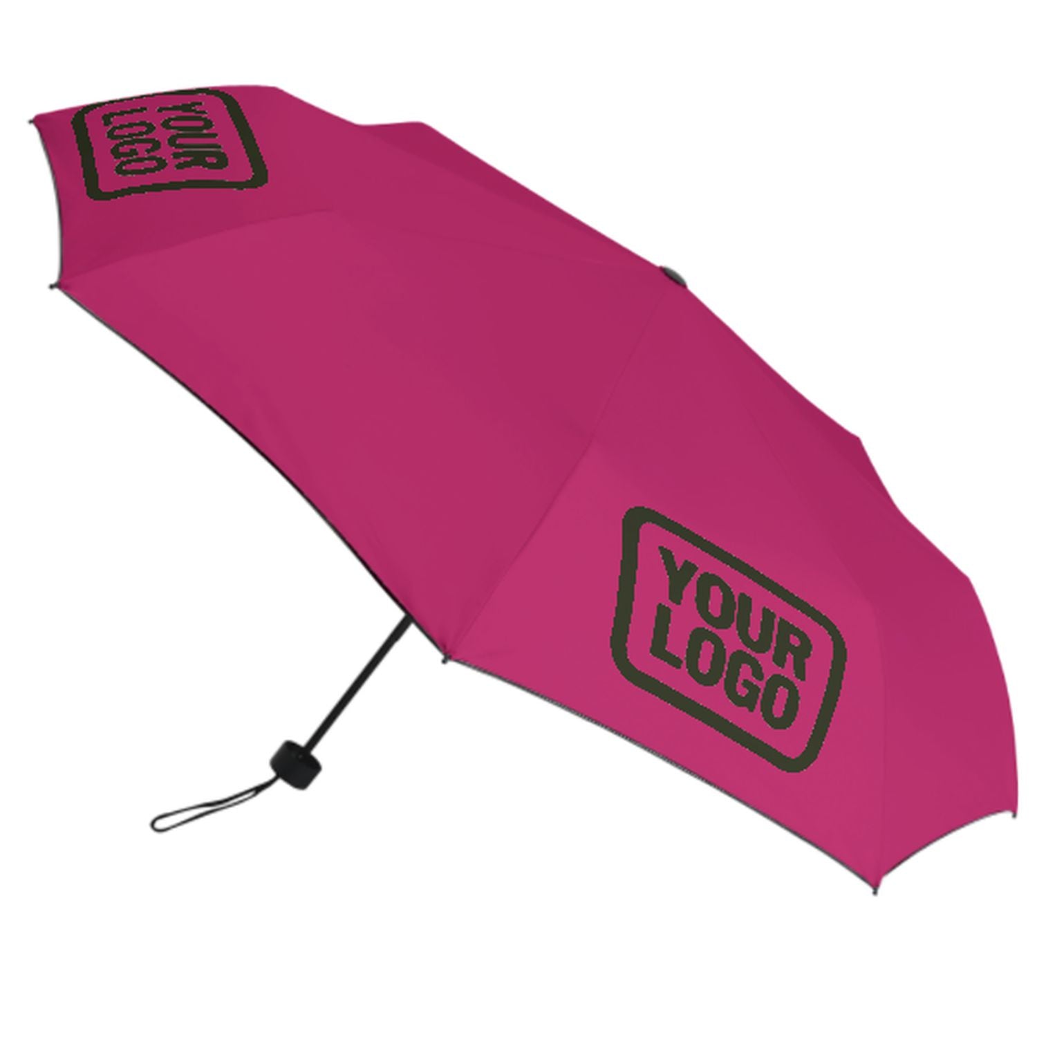 Ombrello automatico personalizzato rosa oliva scuro