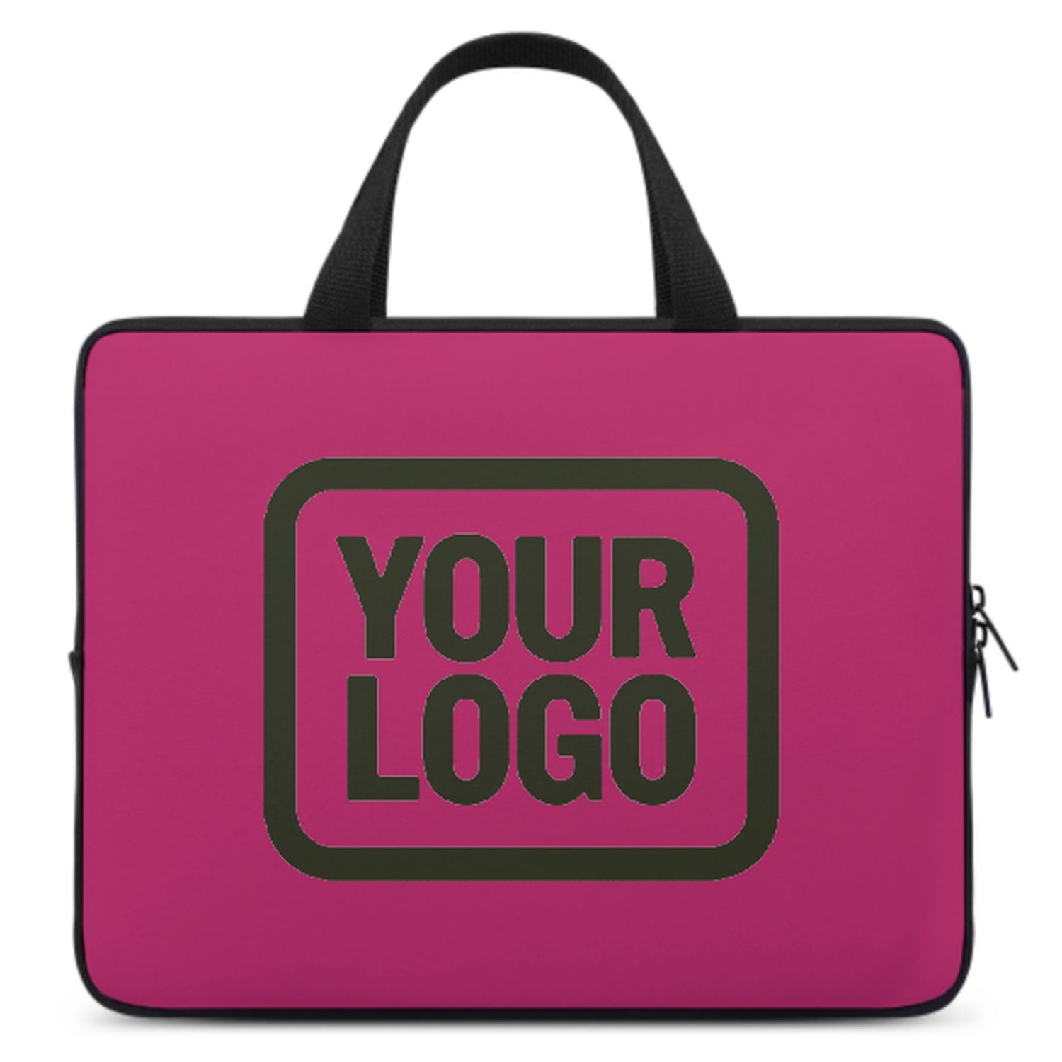 Borsa per laptop personalizzata color oliva rosa