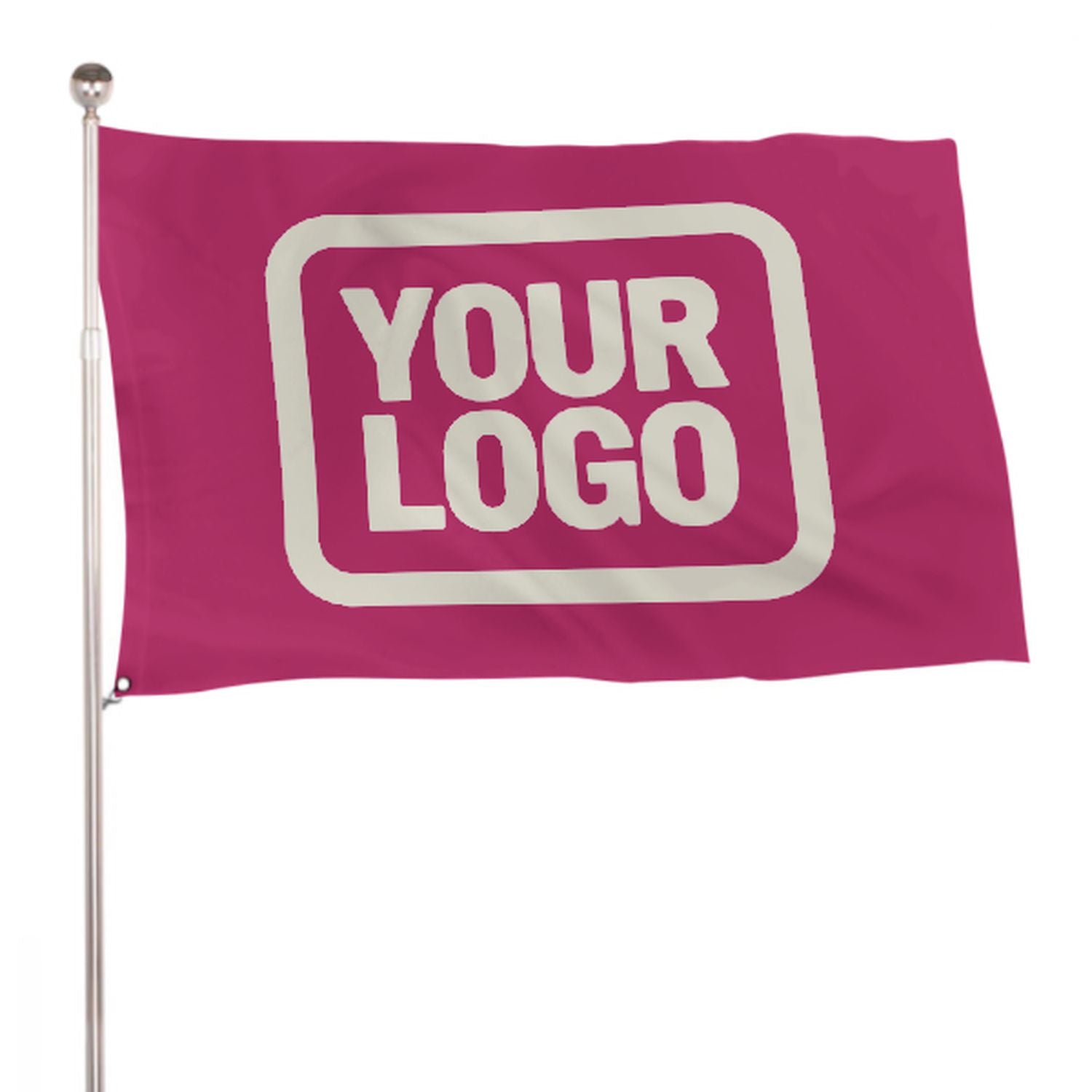 Maßgeschneidertes Rosarot Beige Flagge