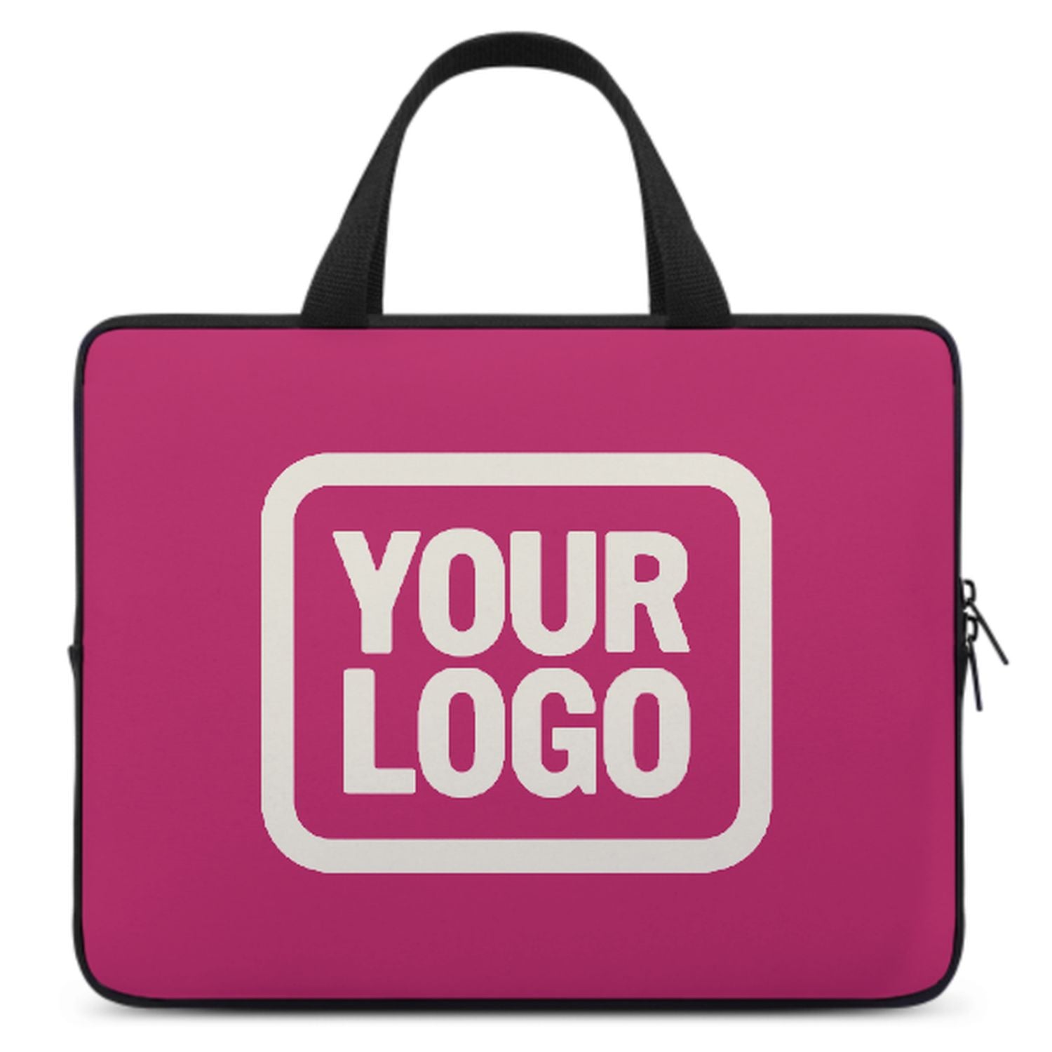 Borsa per laptop personalizzata rosa crema