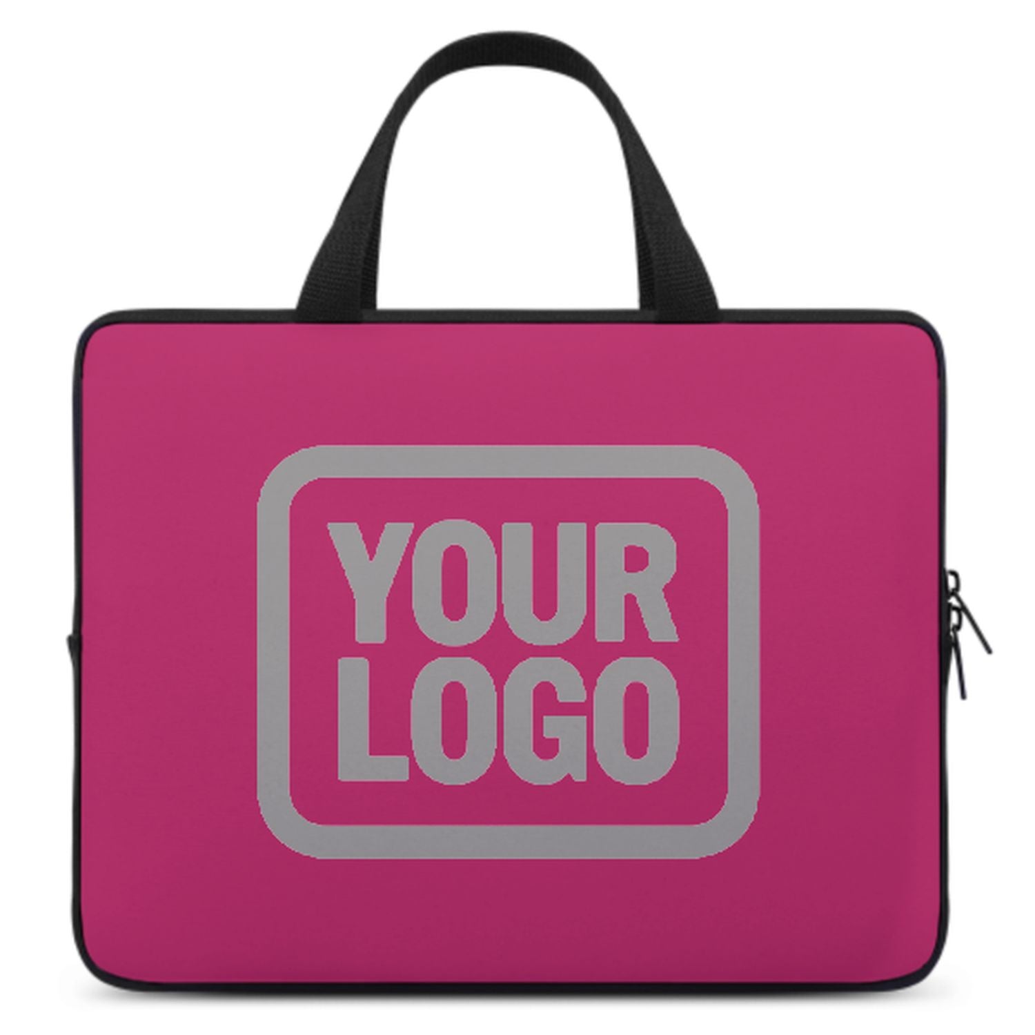 Borsa per laptop rosa grigia personalizzata