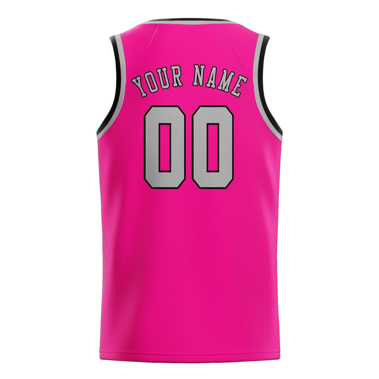 Benutzerdefiniertes Professionelles Rosarot Grau Basketballtrikot