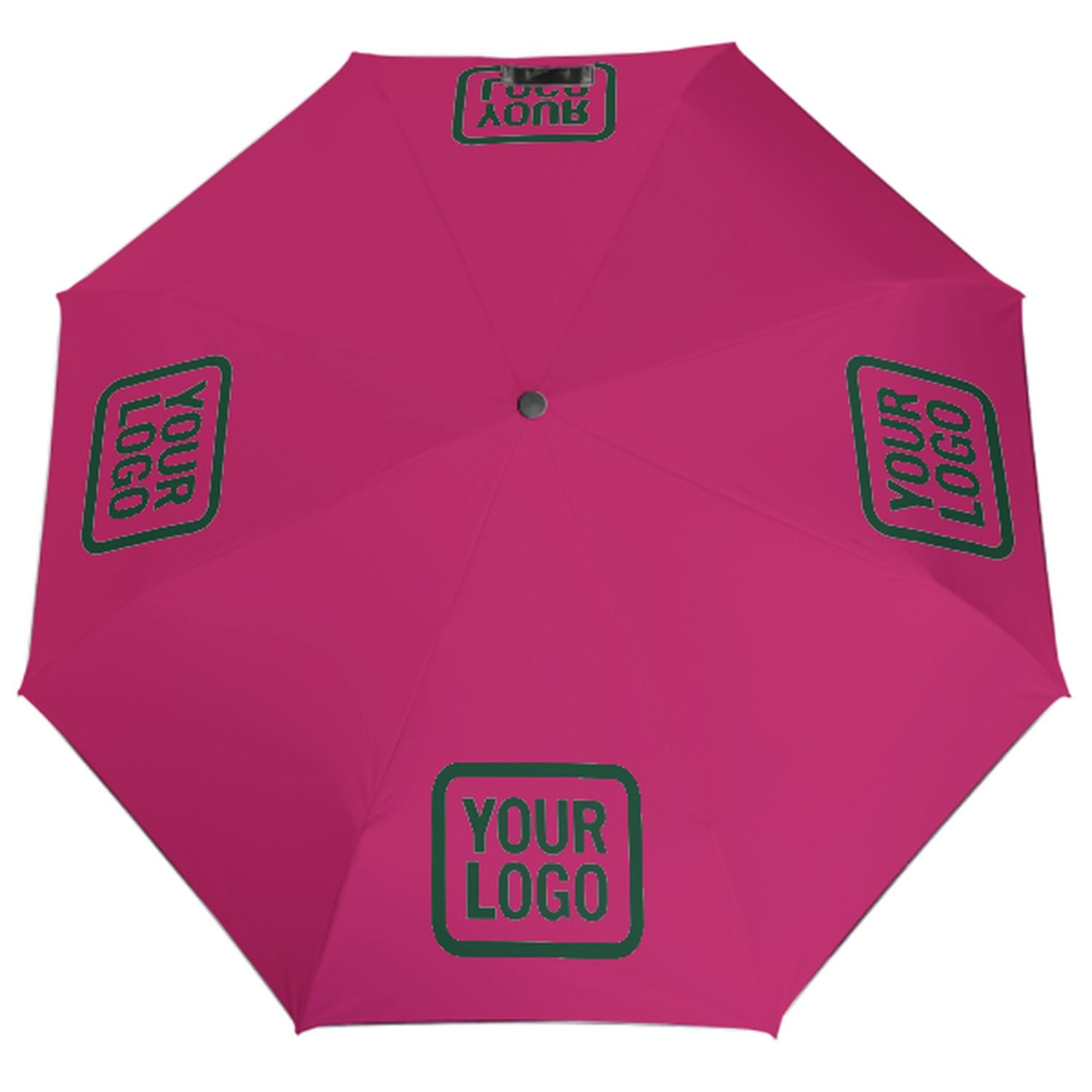 Ombrello automatico verde muschio rosa su misura