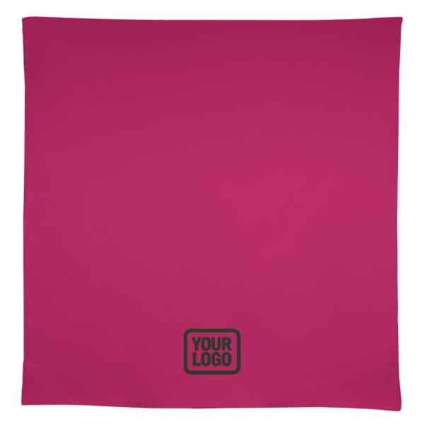 Tovaglia quadrata verde muschio rosa su misura