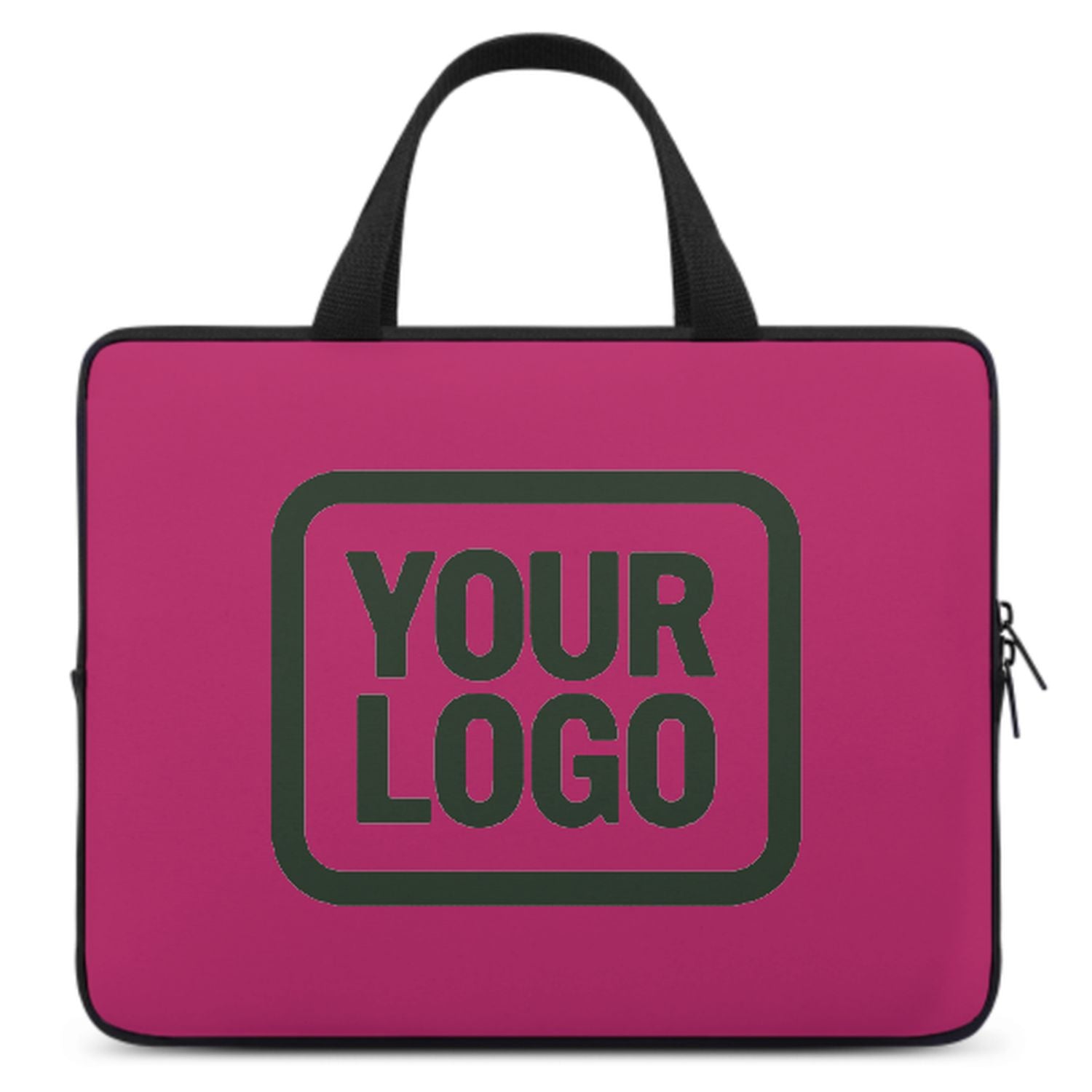 Borsa per laptop rosa verde scuro personalizzata