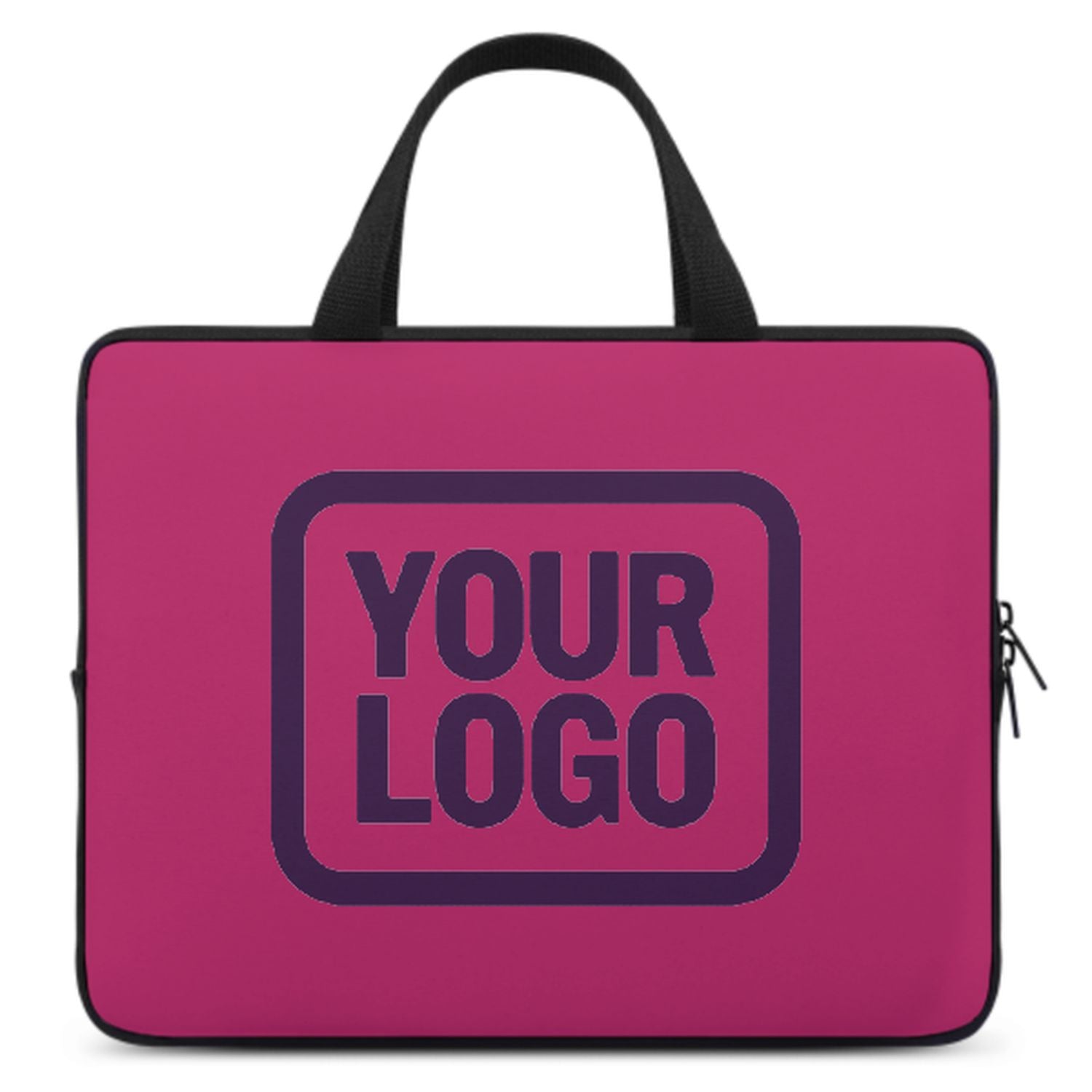 Borsa per laptop personalizzata rosa e viola