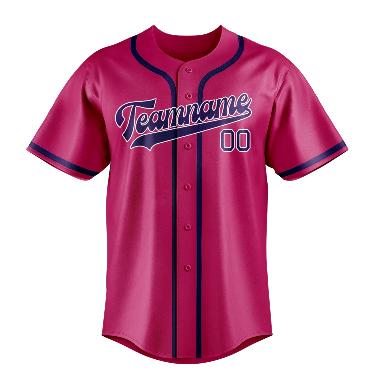 Benutzerdefiniertes Professionelles Rosarot Lila Baseballtrikot