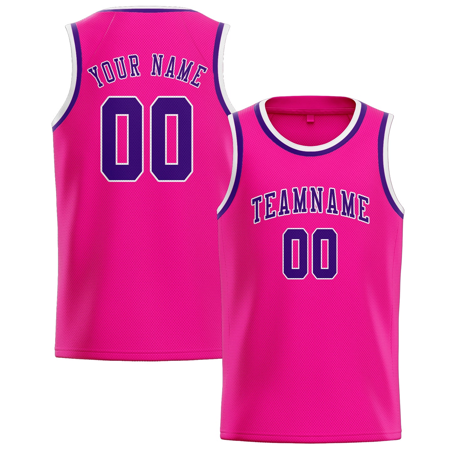 Benutzerdefiniertes Professionelles Rosarot Lila Basketballtrikot