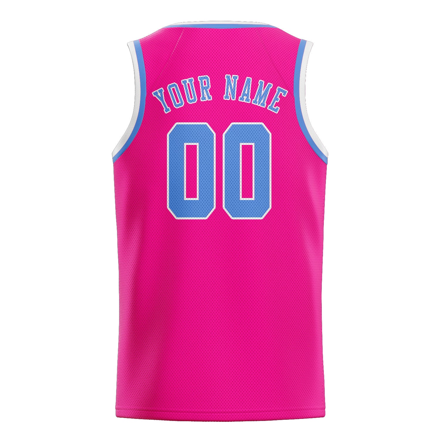 Benutzerdefiniertes Professionelles Rosarot Hellblau Basketballtrikot