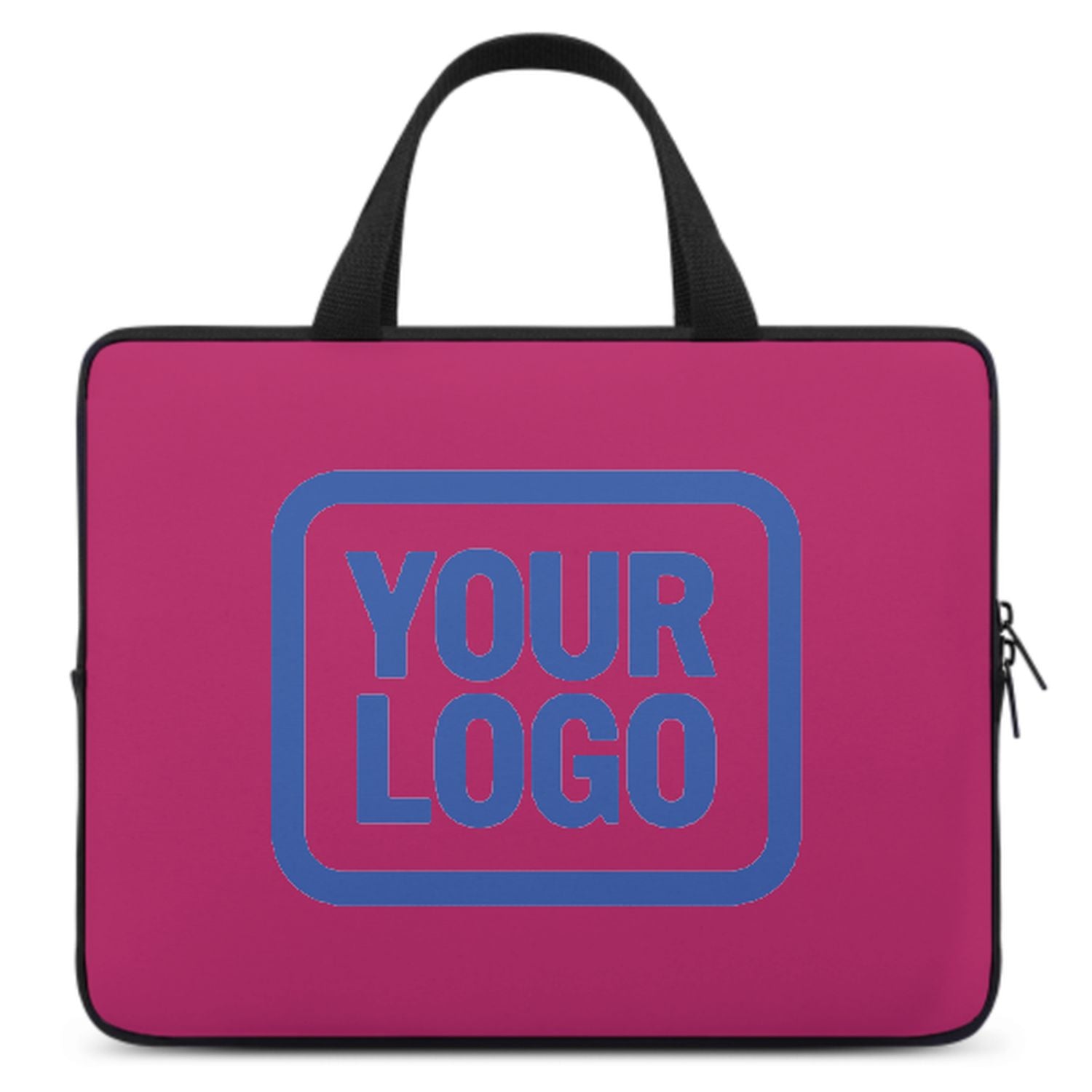 Borsa per laptop personalizzata rosa e azzurra
