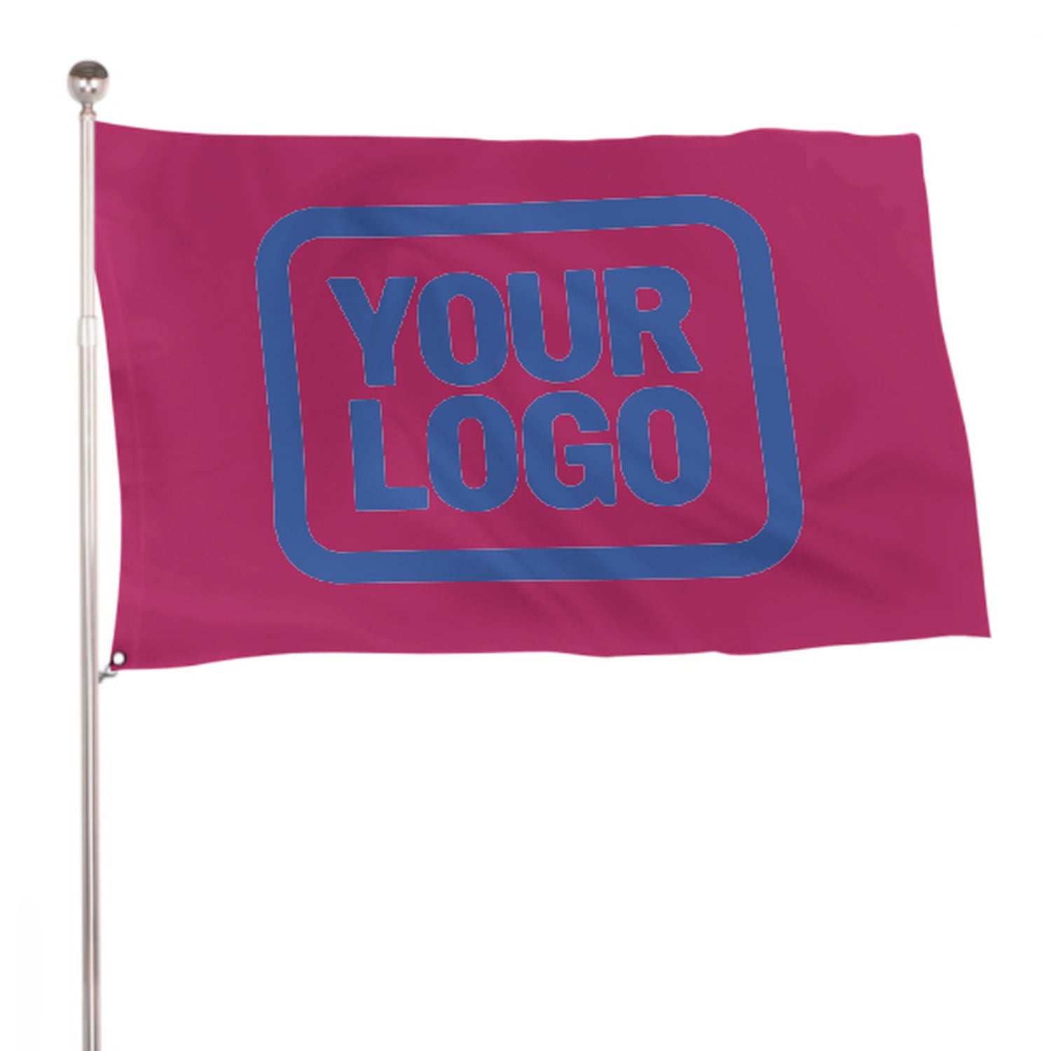 Maßgeschneidertes Rosarot Himmelblau Flagge