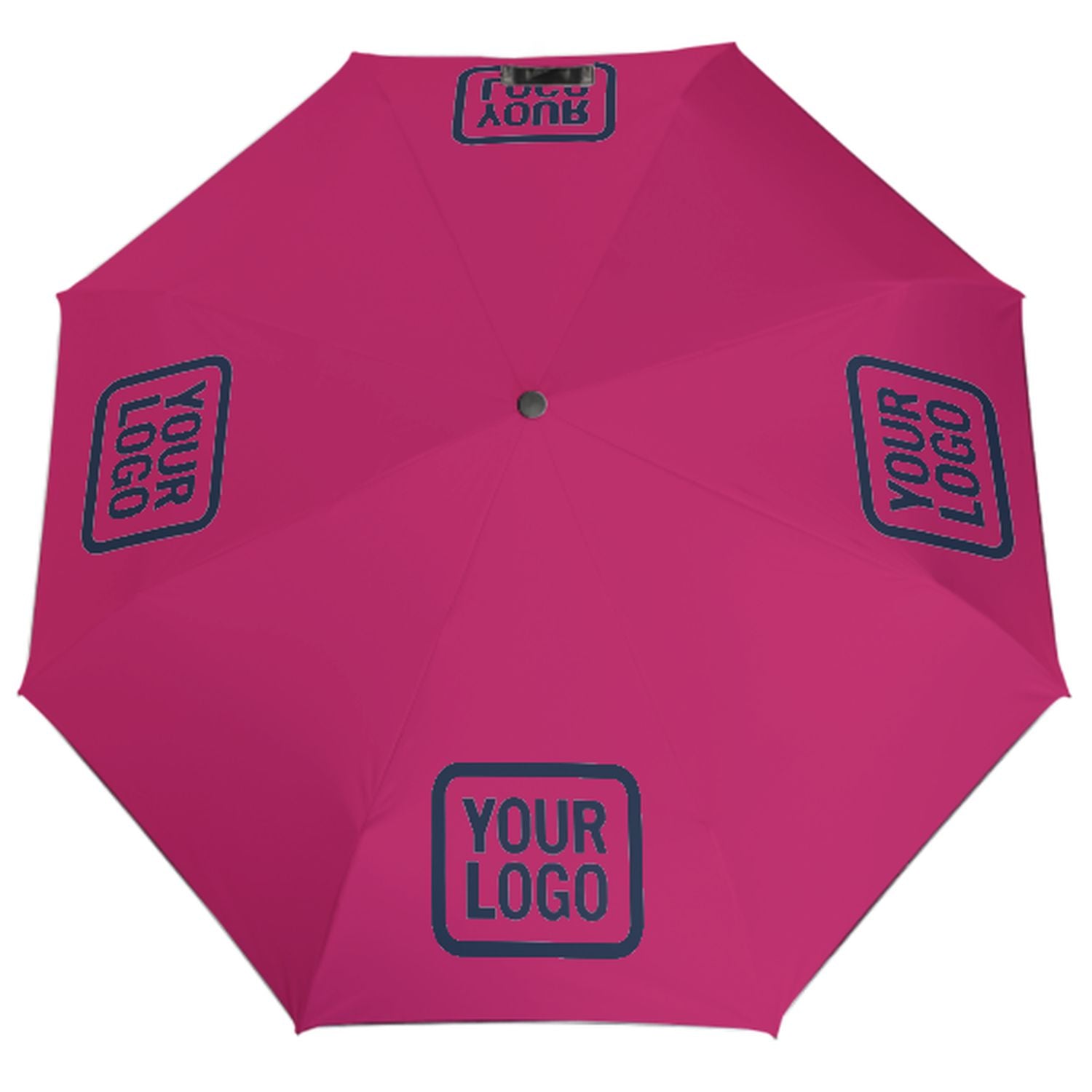 Ombrello automatico personalizzato rosa blu navy