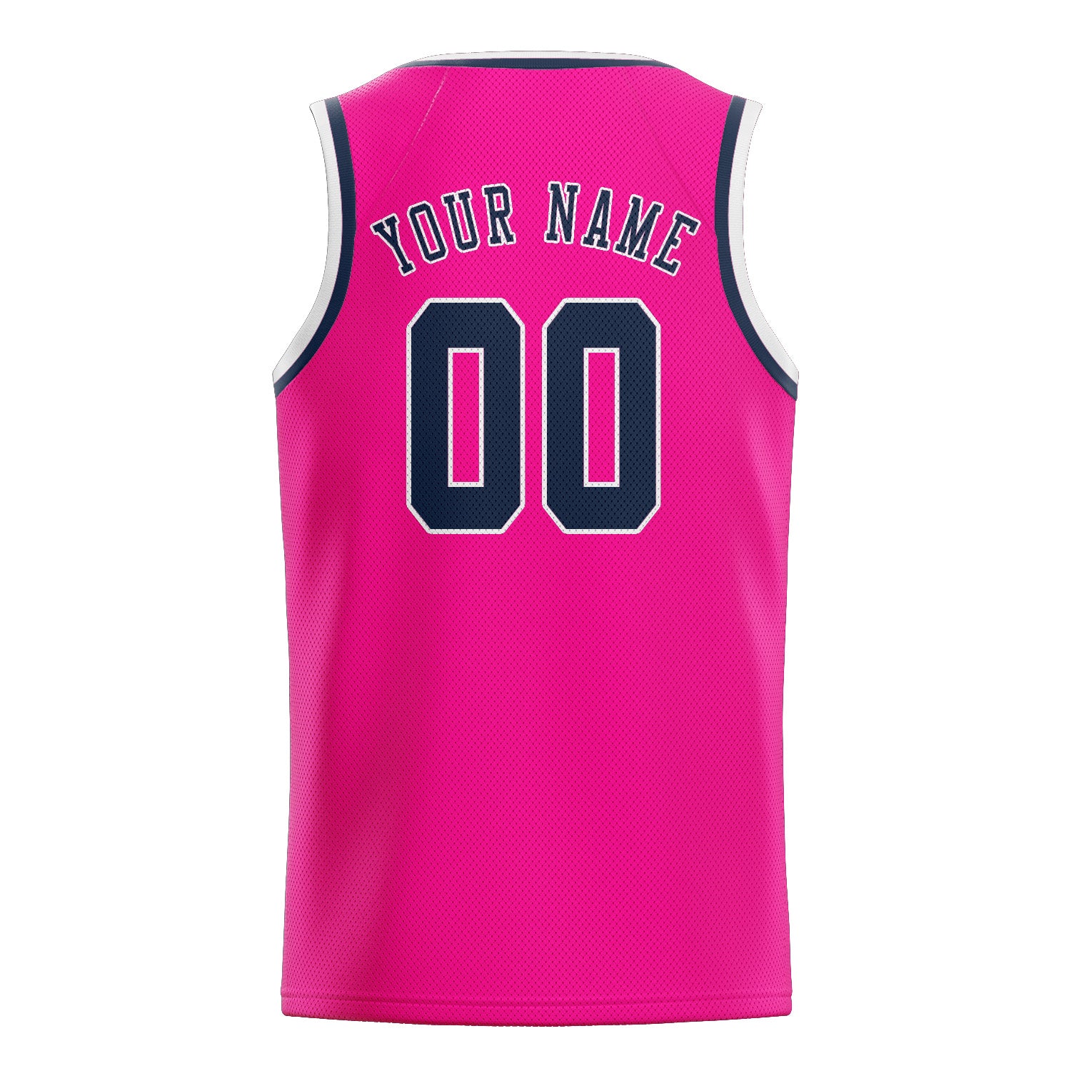 Benutzerdefiniertes Professionelles Rosarot Marineblau Basketballtrikot