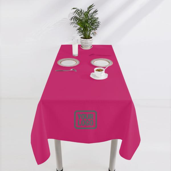 Tovaglia quadrata blu navy rosa su misura