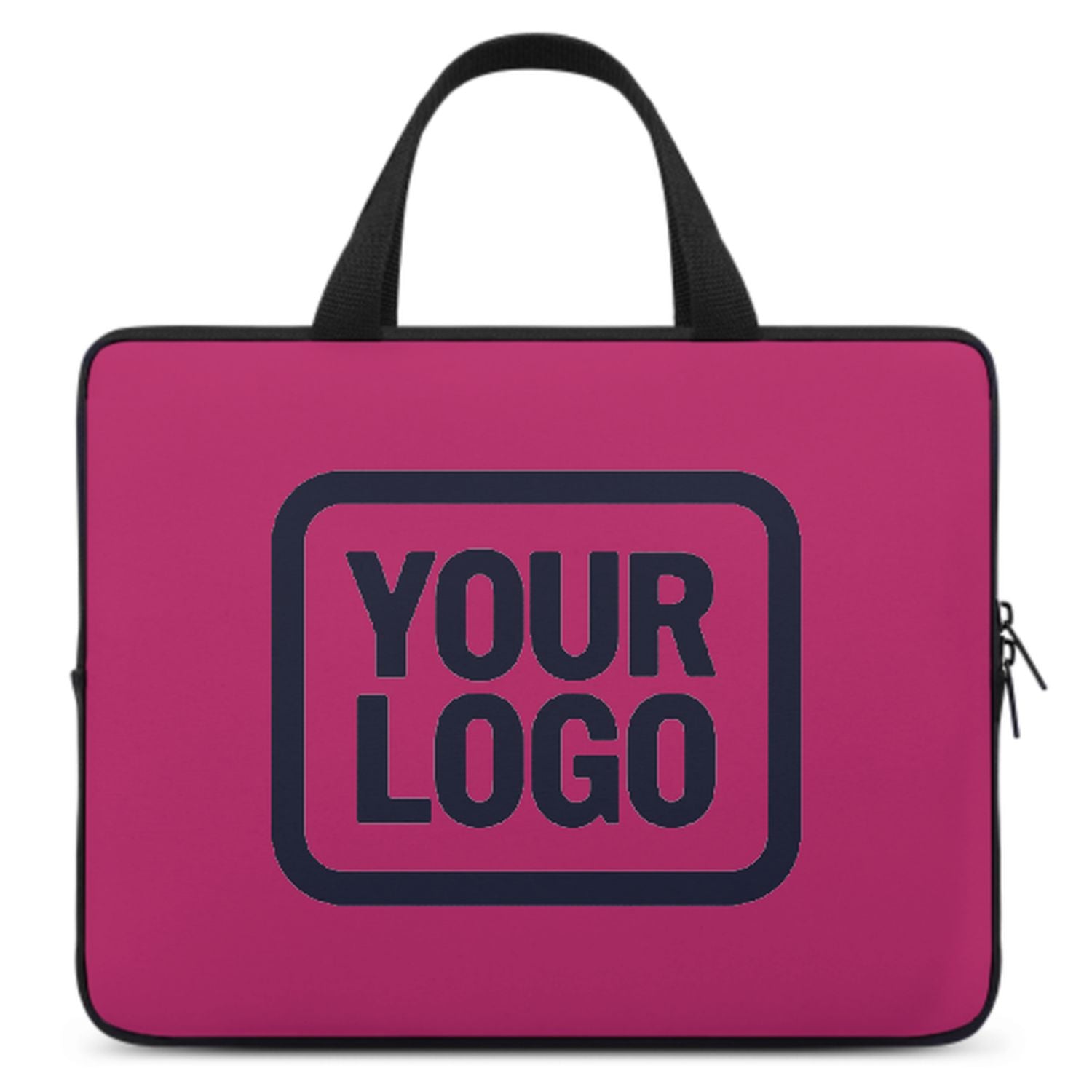 Borsa per laptop personalizzata rosa e blu navy