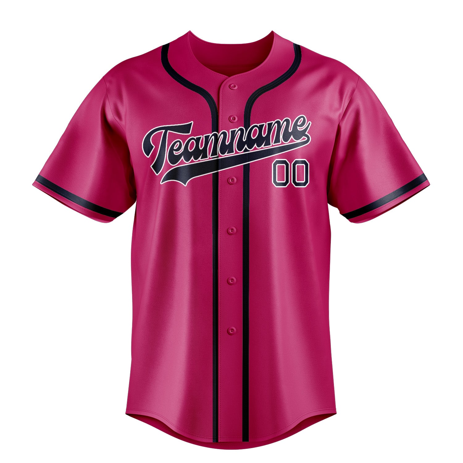 Benutzerdefiniertes Professionelles Rosarot Stahlblau Baseballtrikot