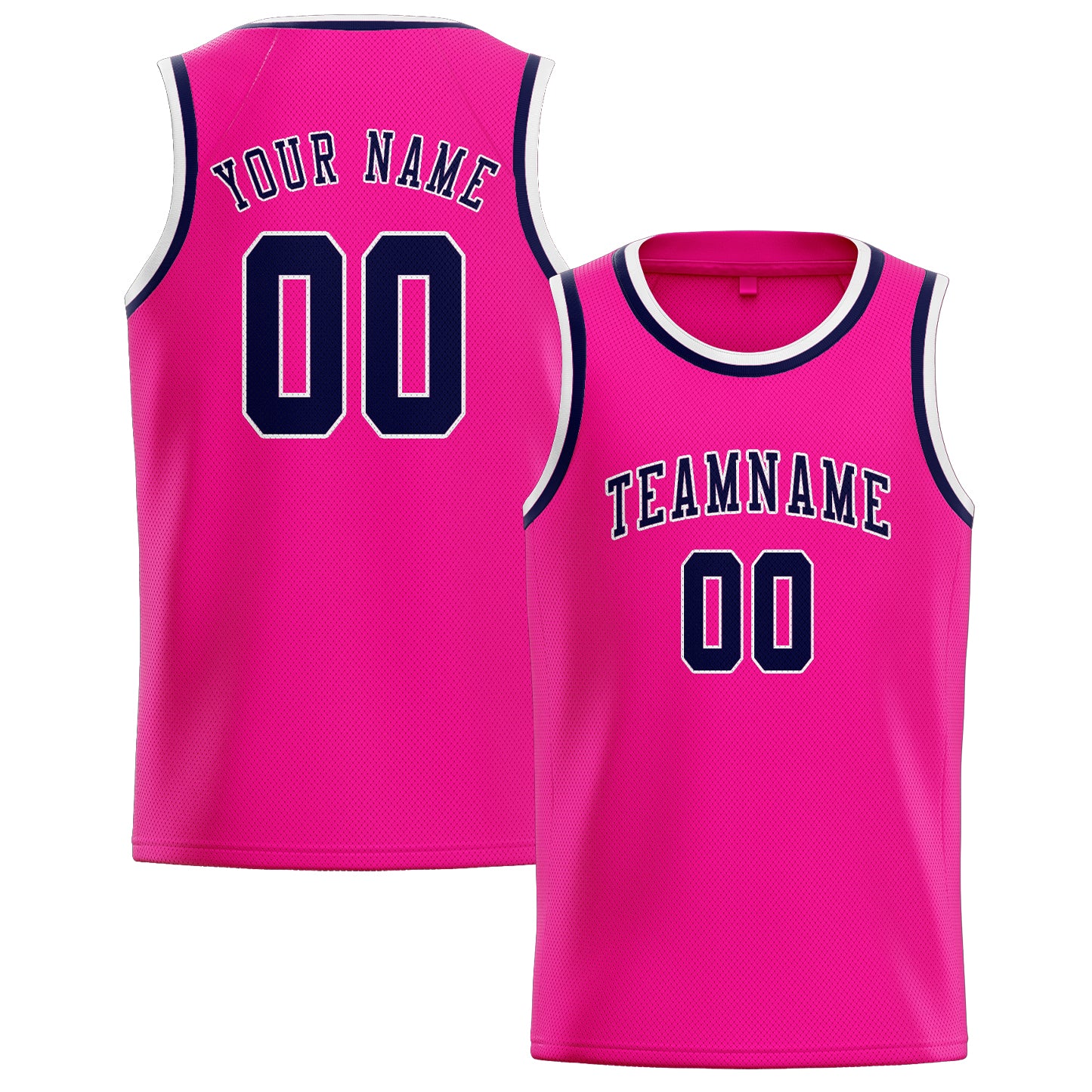 Benutzerdefiniertes Professionelles Rosarot Stahlblau Basketballtrikot