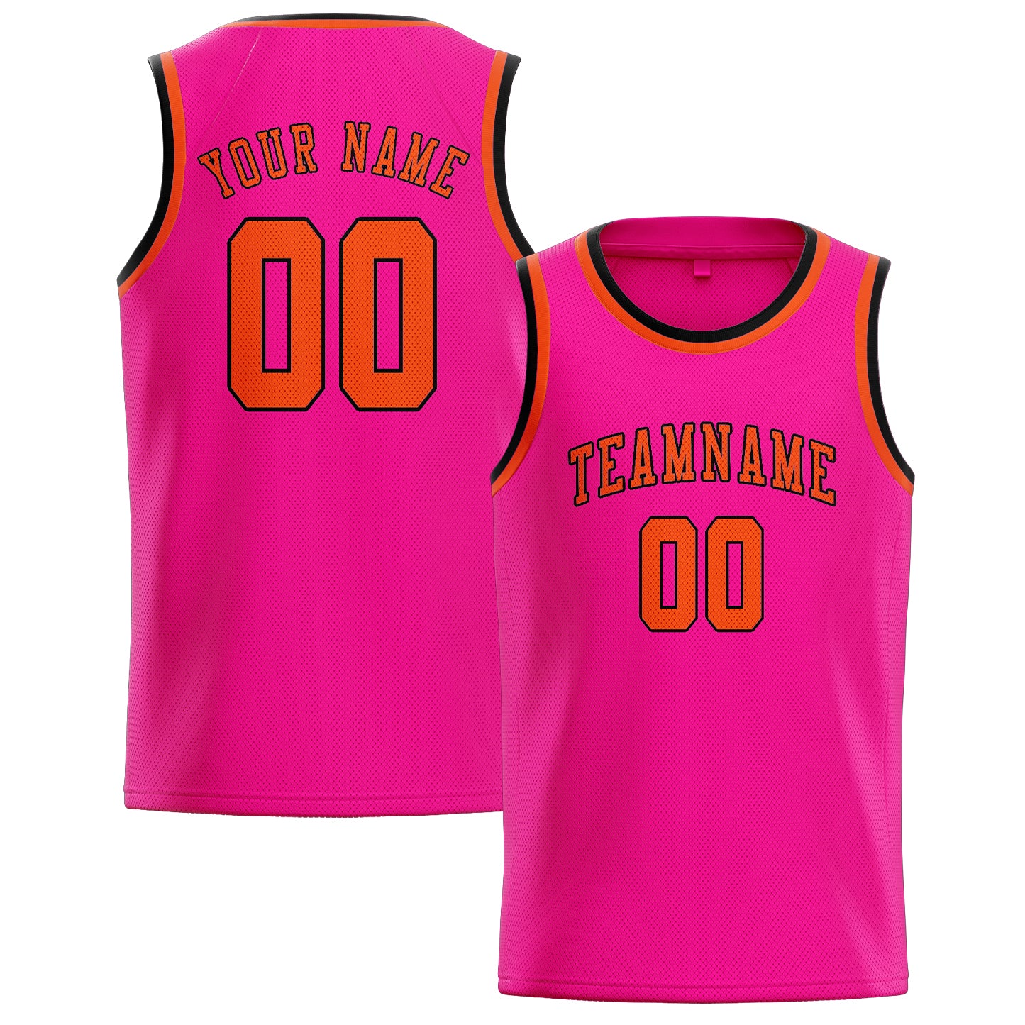 Benutzerdefiniertes Professionelles Rosarot Orangerot Basketballtrikot