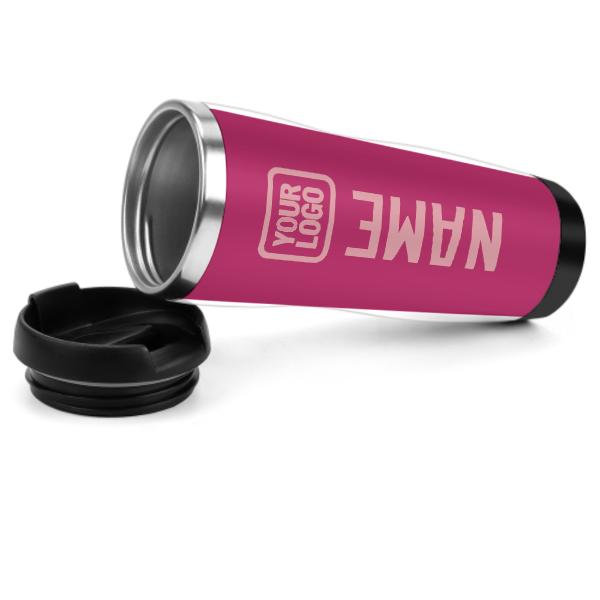 Maßgeschneidertes Rosarot Rosa Edelstahlbecher