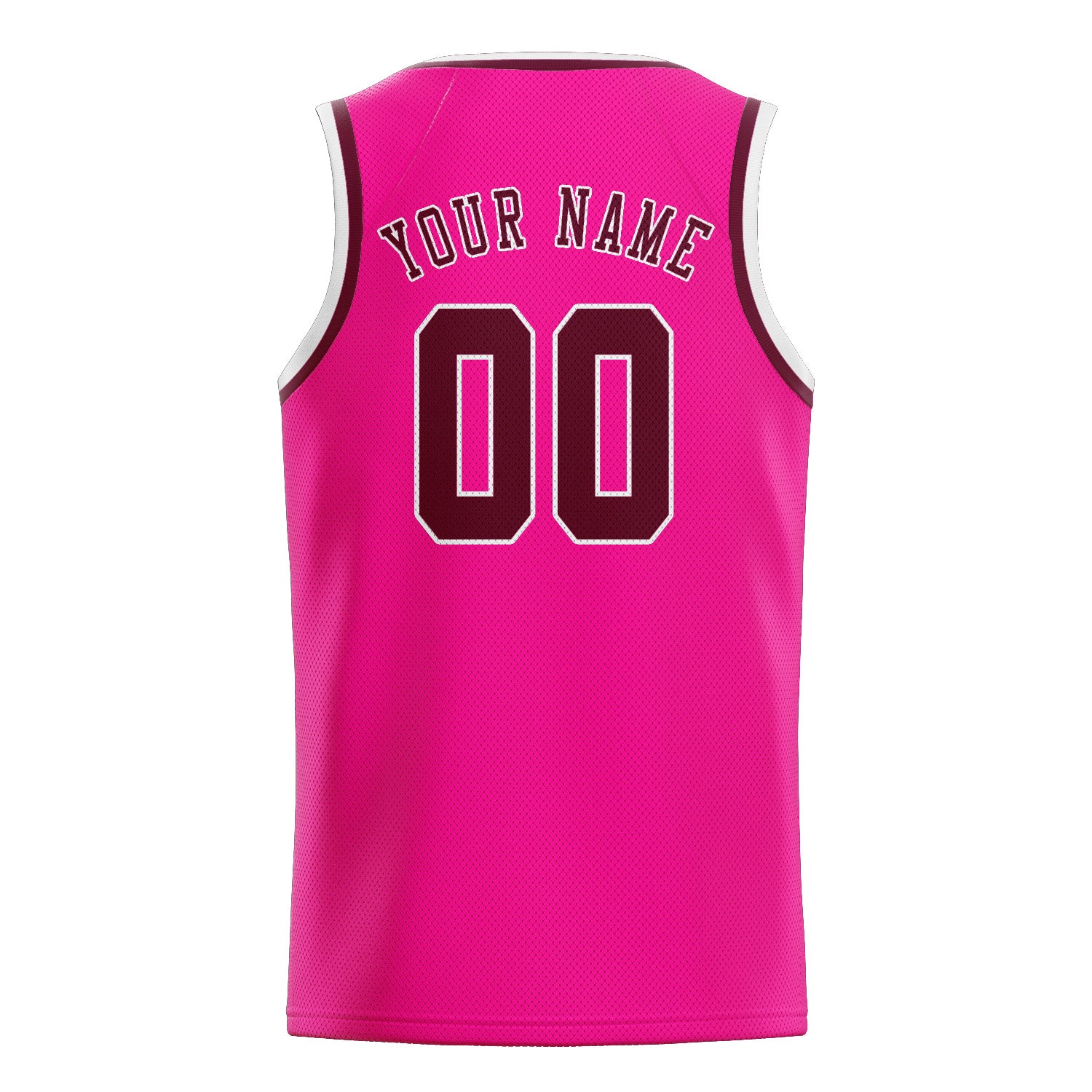 Benutzerdefiniertes Professionelles Rosarot Karmesinrot Basketballtrikot