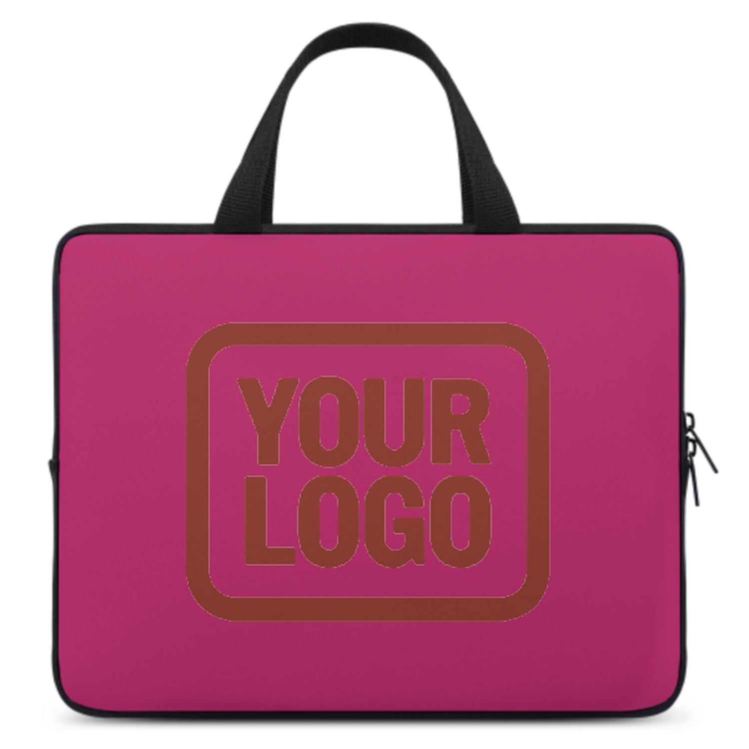 Borsa per laptop personalizzata in corallo rosa e rosso