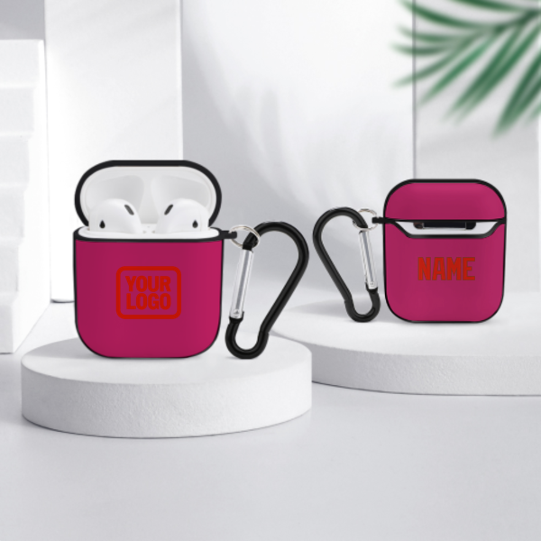 Maßgeschneidertes Rosarot Orangerot AirPods-Hülle