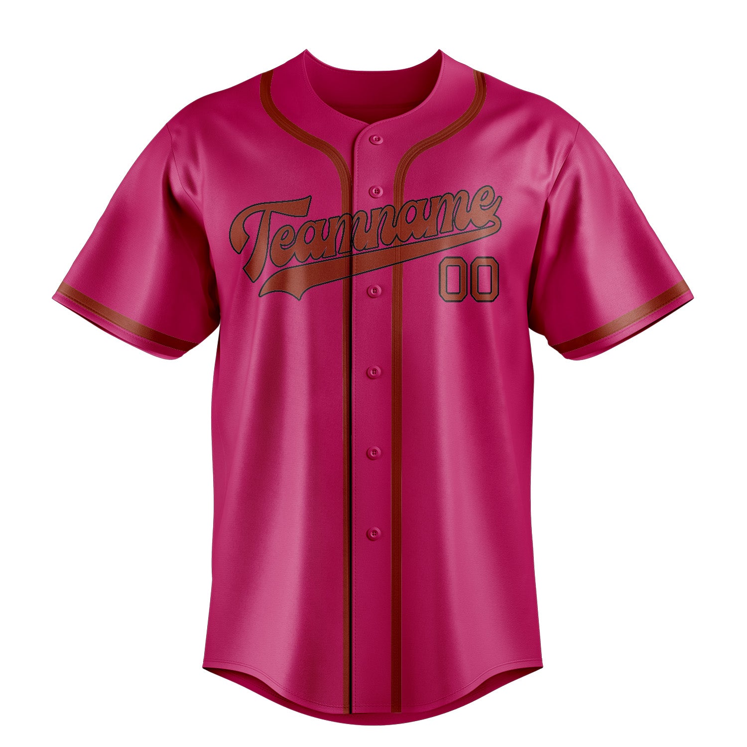 Benutzerdefiniertes Professionelles Rosarot Korallenrot Baseballtrikot