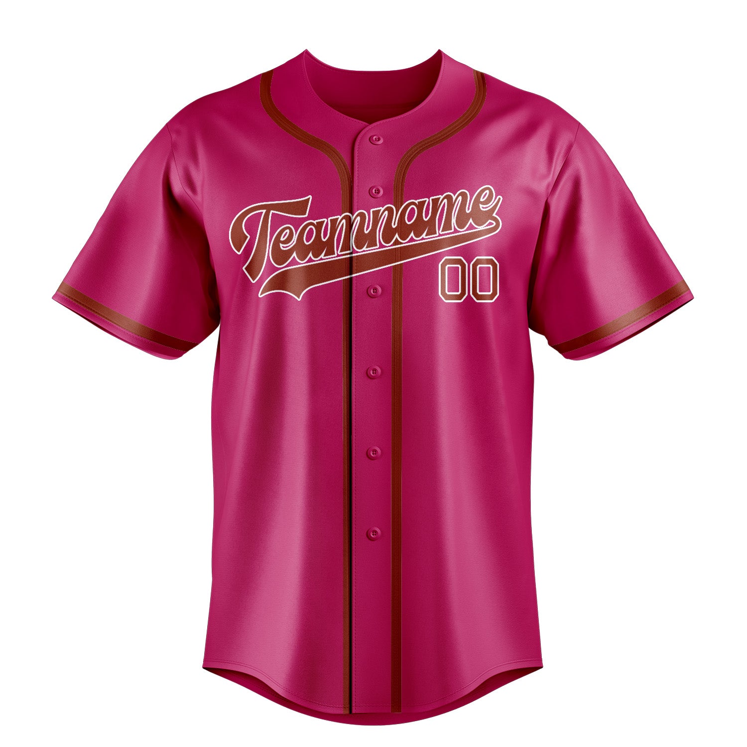 Benutzerdefiniertes Professionelles Rosarot Korallenrot Baseballtrikot