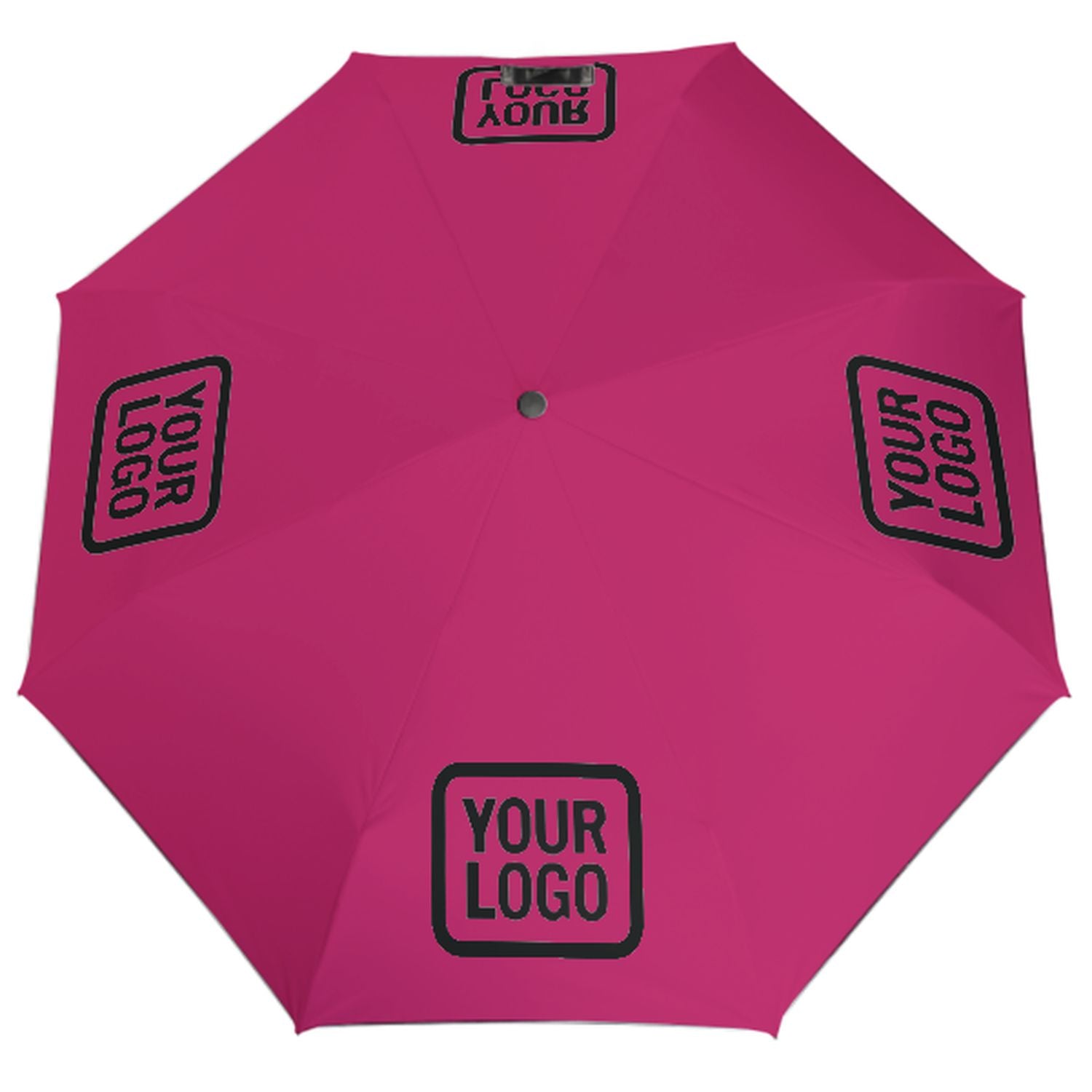 Ombrello automatico personalizzato rosa e nero