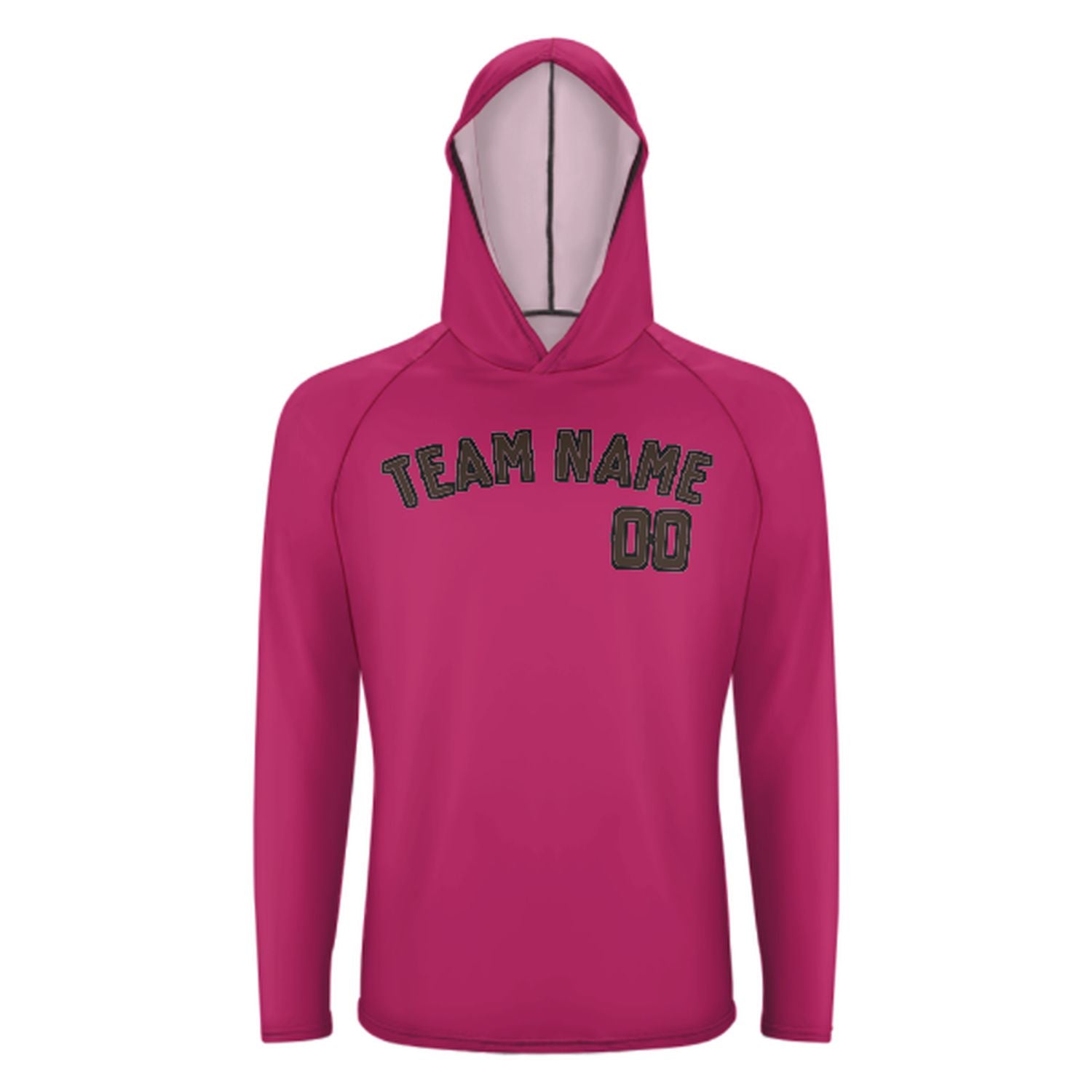 Maßgeschneidertes Rosarot Braun UV-Hoodie