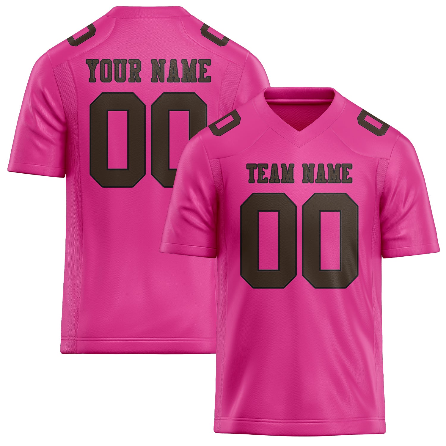 Maßgeschneidertes Professionelles Rosarot Braun Rugbytrikot