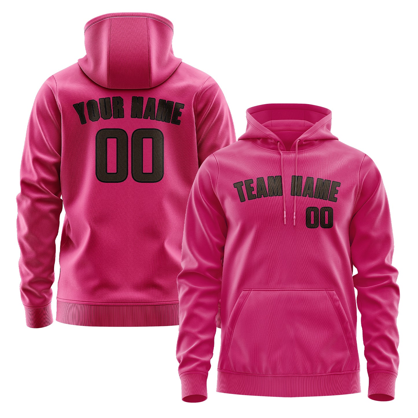 Maßgeschneidertes Rosarot Braun Hoodie