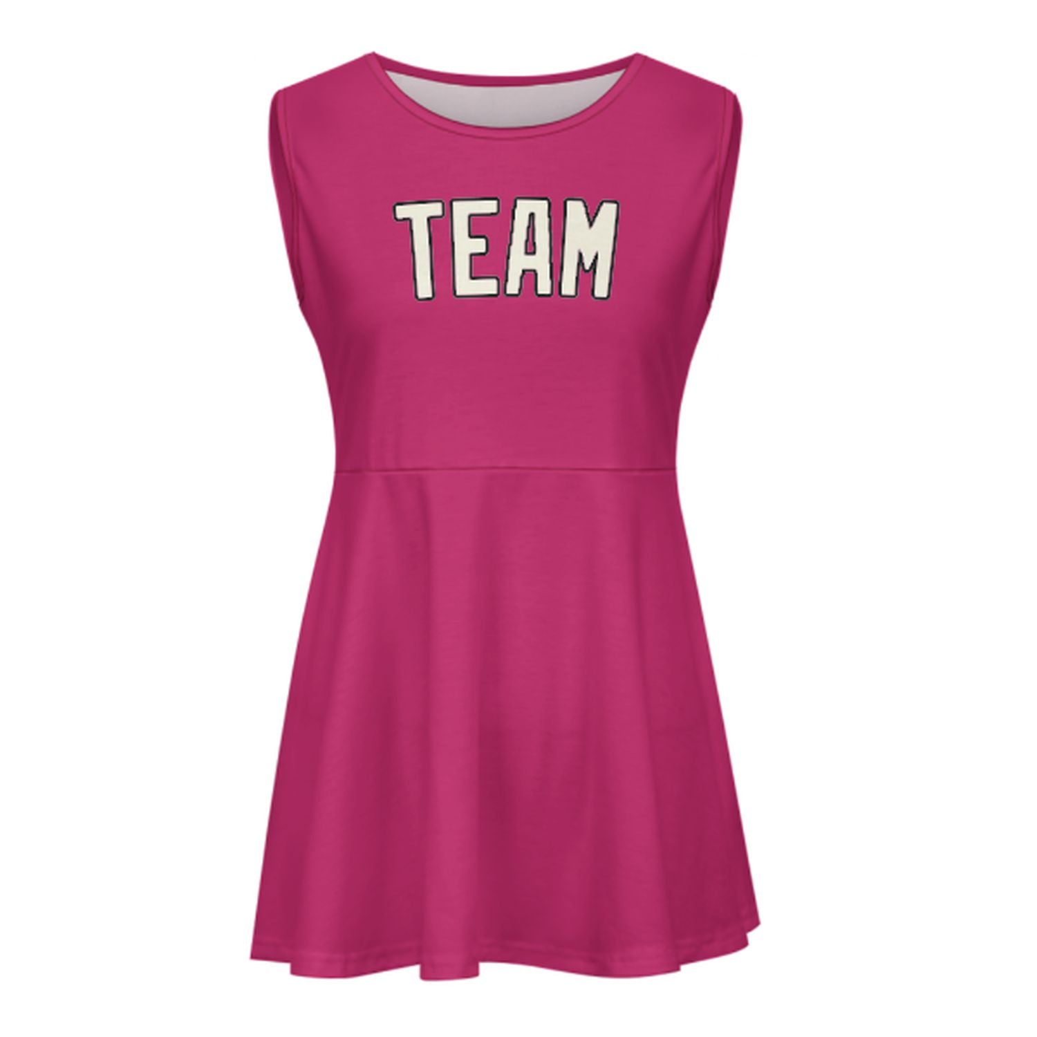 Maßgeschneidertes Rosarot Beige Cheerleader-Kleid