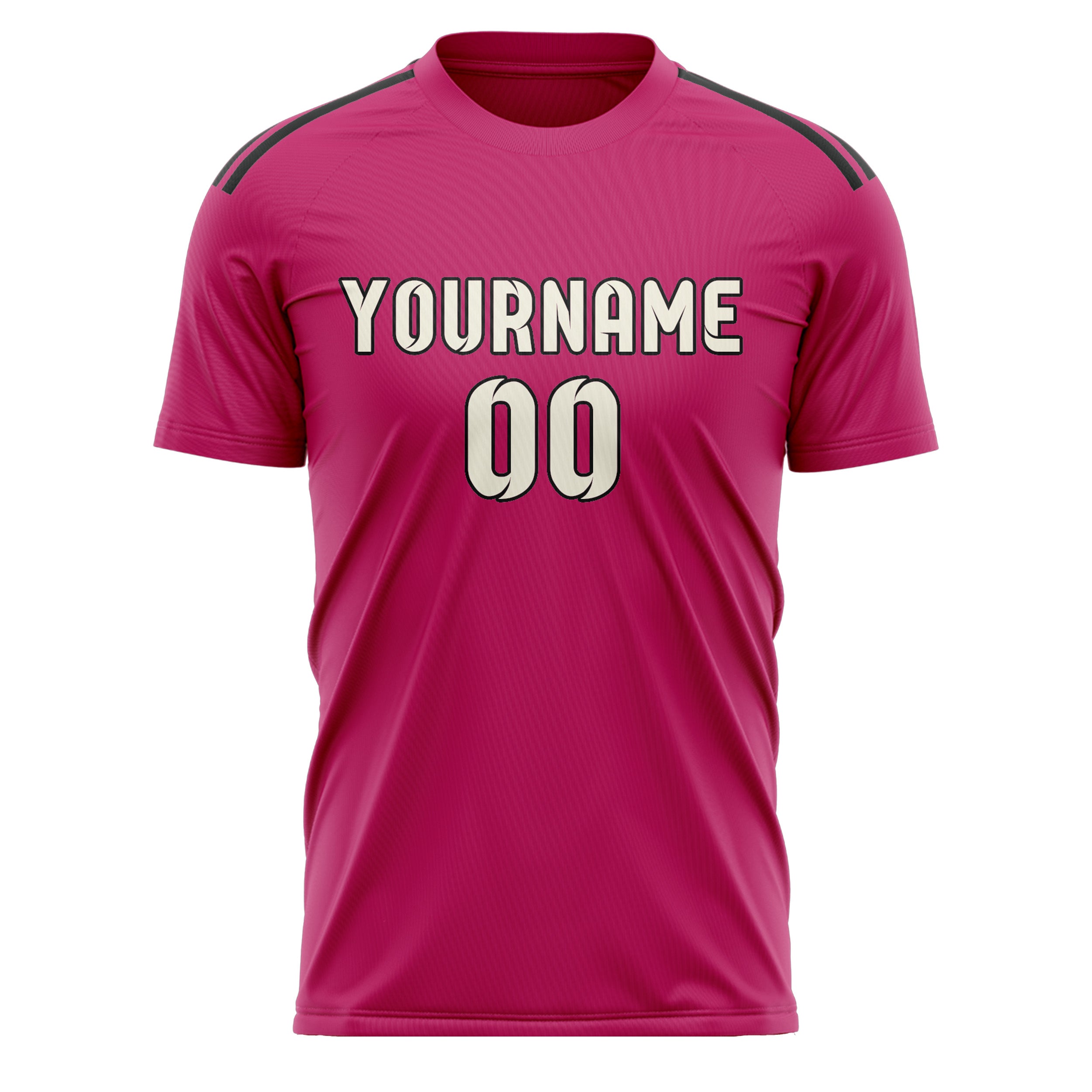Benutzerdefiniertes Professionelles Rosarot Beige Fußballtrikot