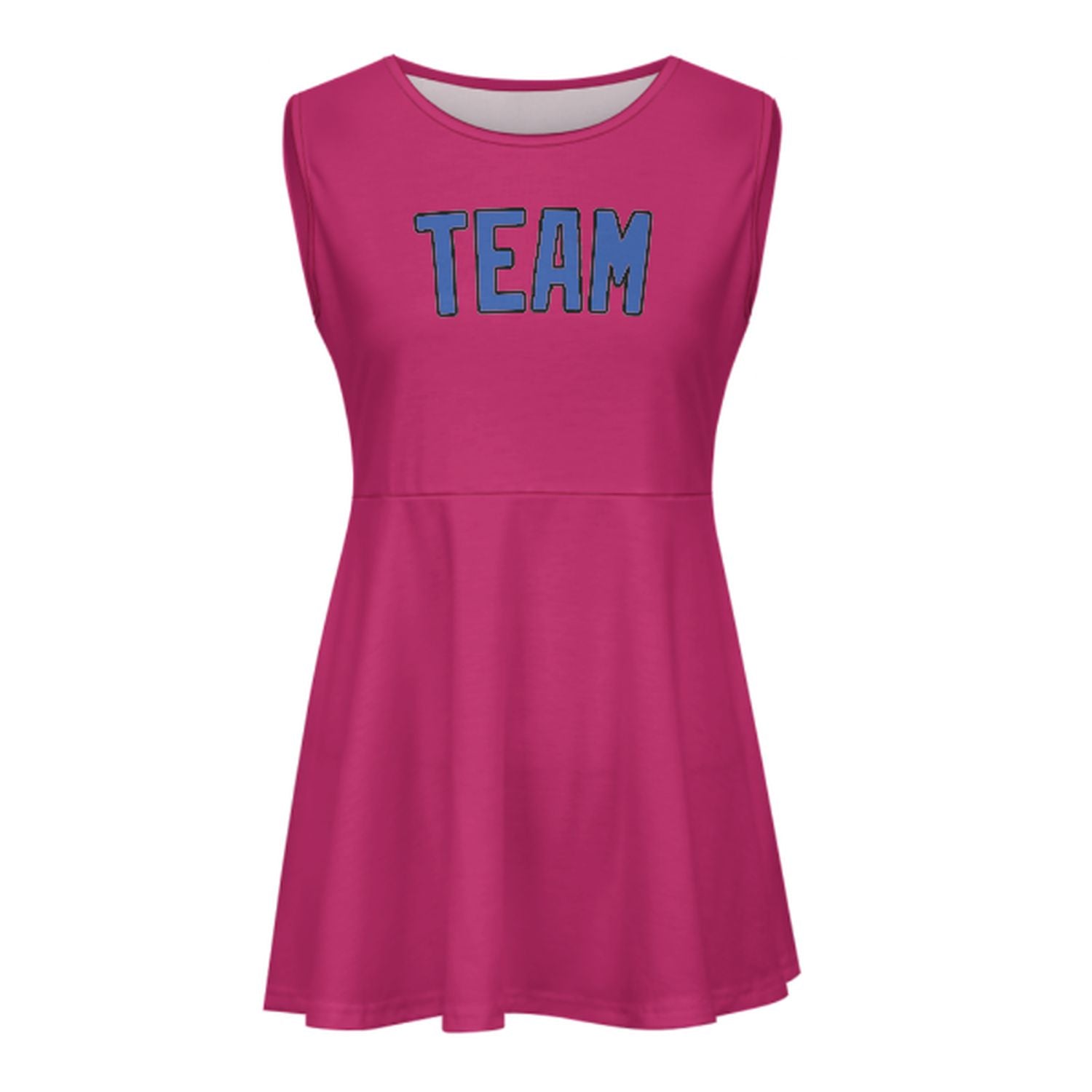Maßgeschneidertes Rosarot Himmelblau Cheerleader-Kleid