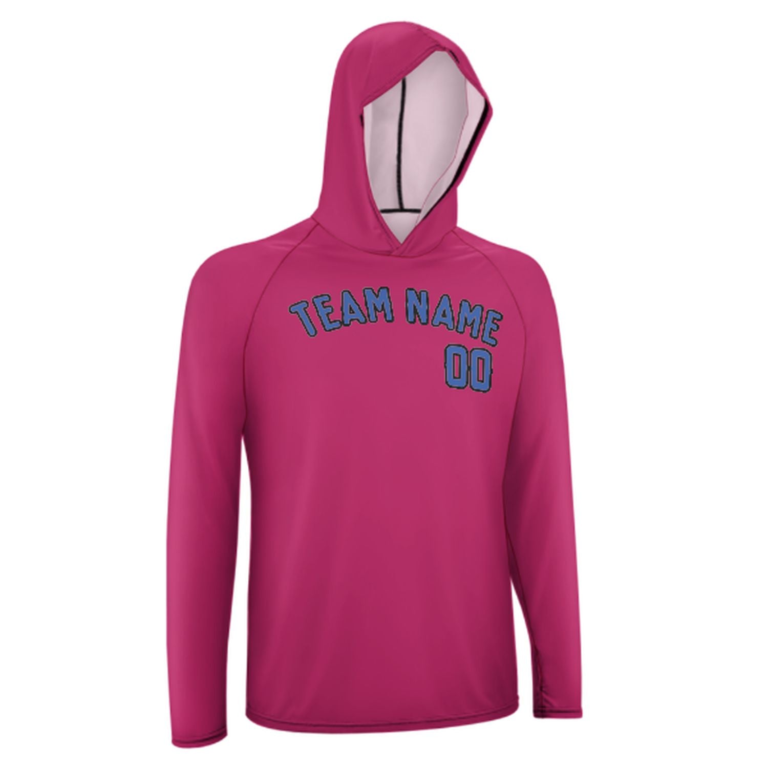 Maßgeschneidertes Rosarot Himmelblau UV-Hoodie