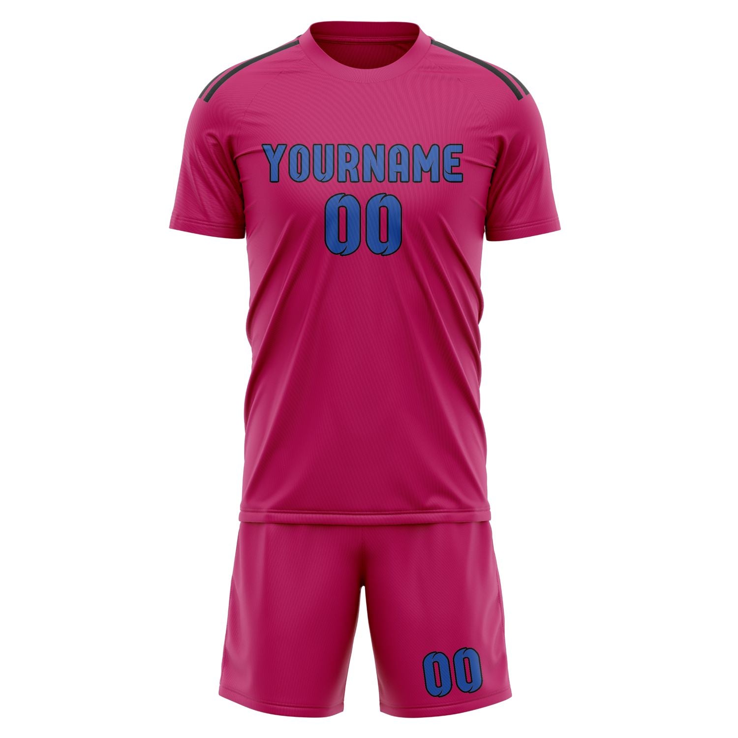 Maßgeschneidertes Professionelles Rosarot Himmelblau Fußballtrikot-Set