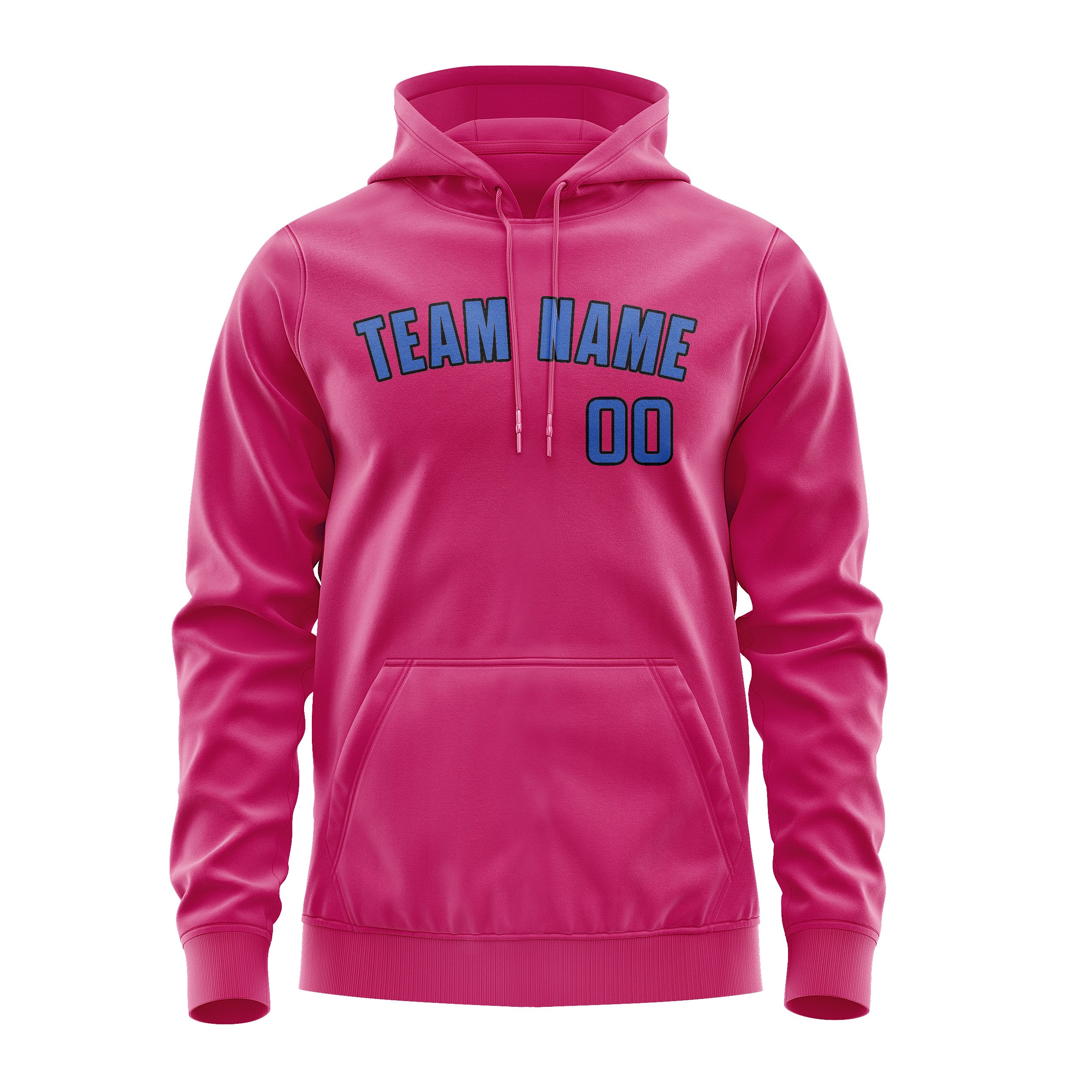 Maßgeschneidertes Rosarot Himmelblau Hoodie