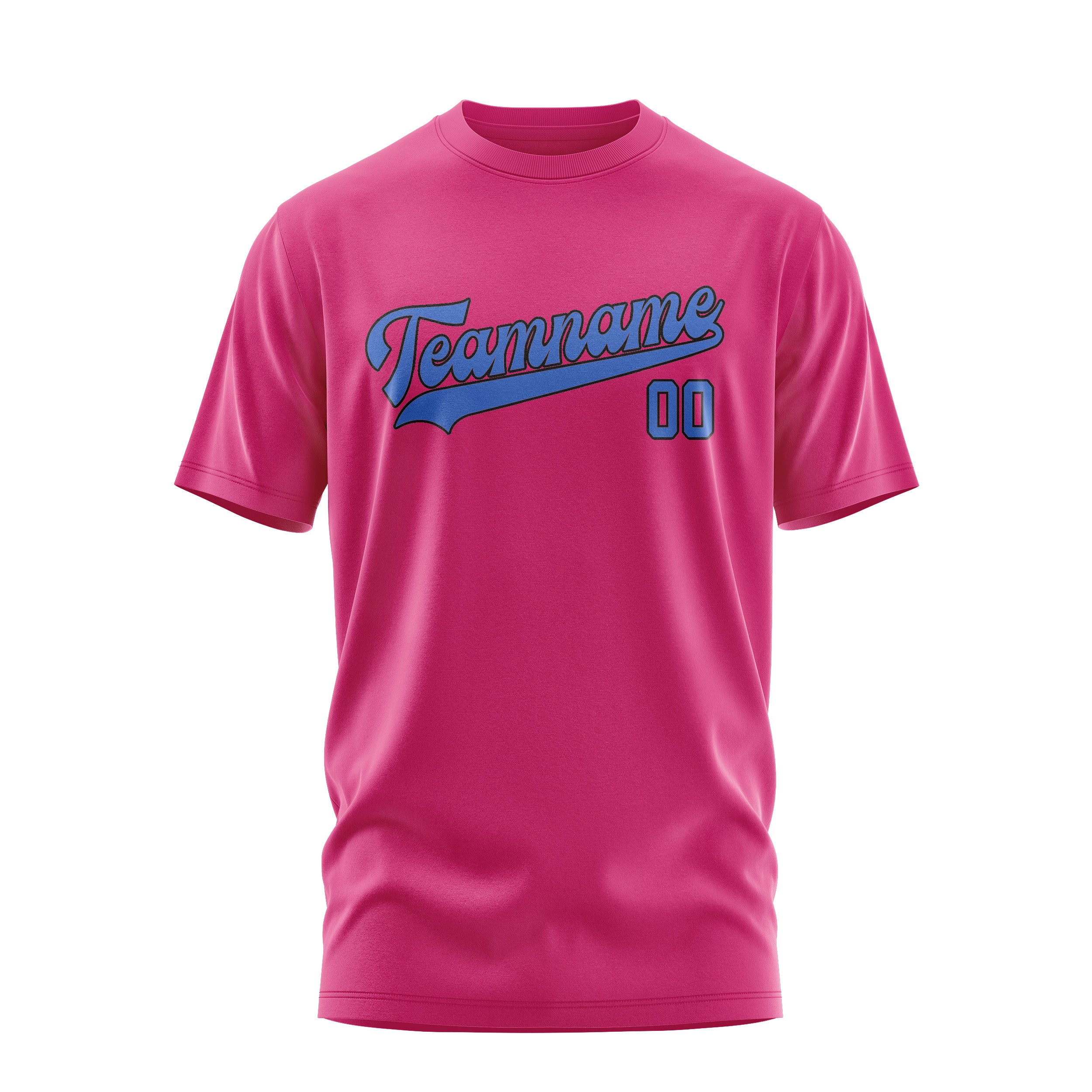 Maßgeschneidertes Rosarot Himmelblau T-Shirt