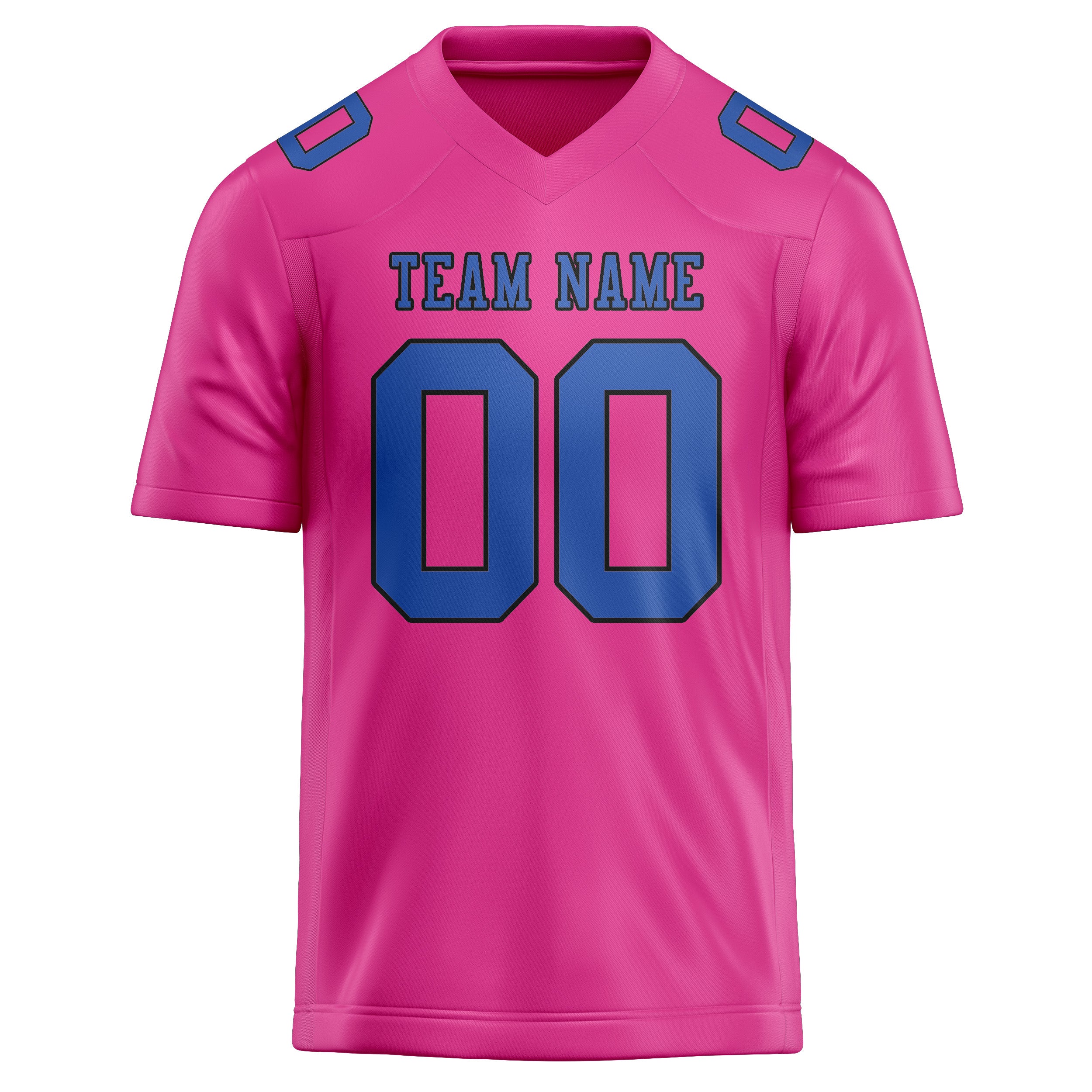 Maßgeschneidertes Professionelles Rosarot Himmelblau Rugbytrikot