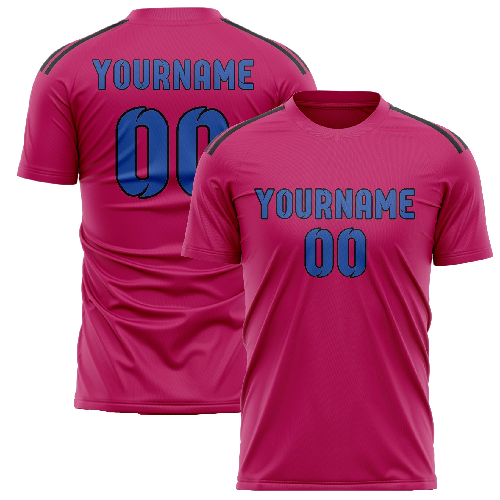 Benutzerdefiniertes Professionelles Rosarot Himmelblau Fußballtrikot
