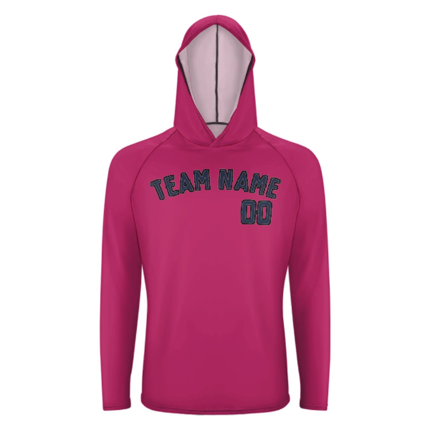 Maßgeschneidertes Rosarot Marineblau UV-Hoodie
