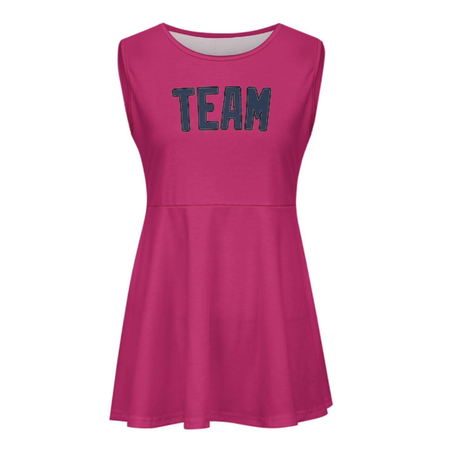 Maßgeschneidertes Rosarot Marineblau Cheerleader-Kleid