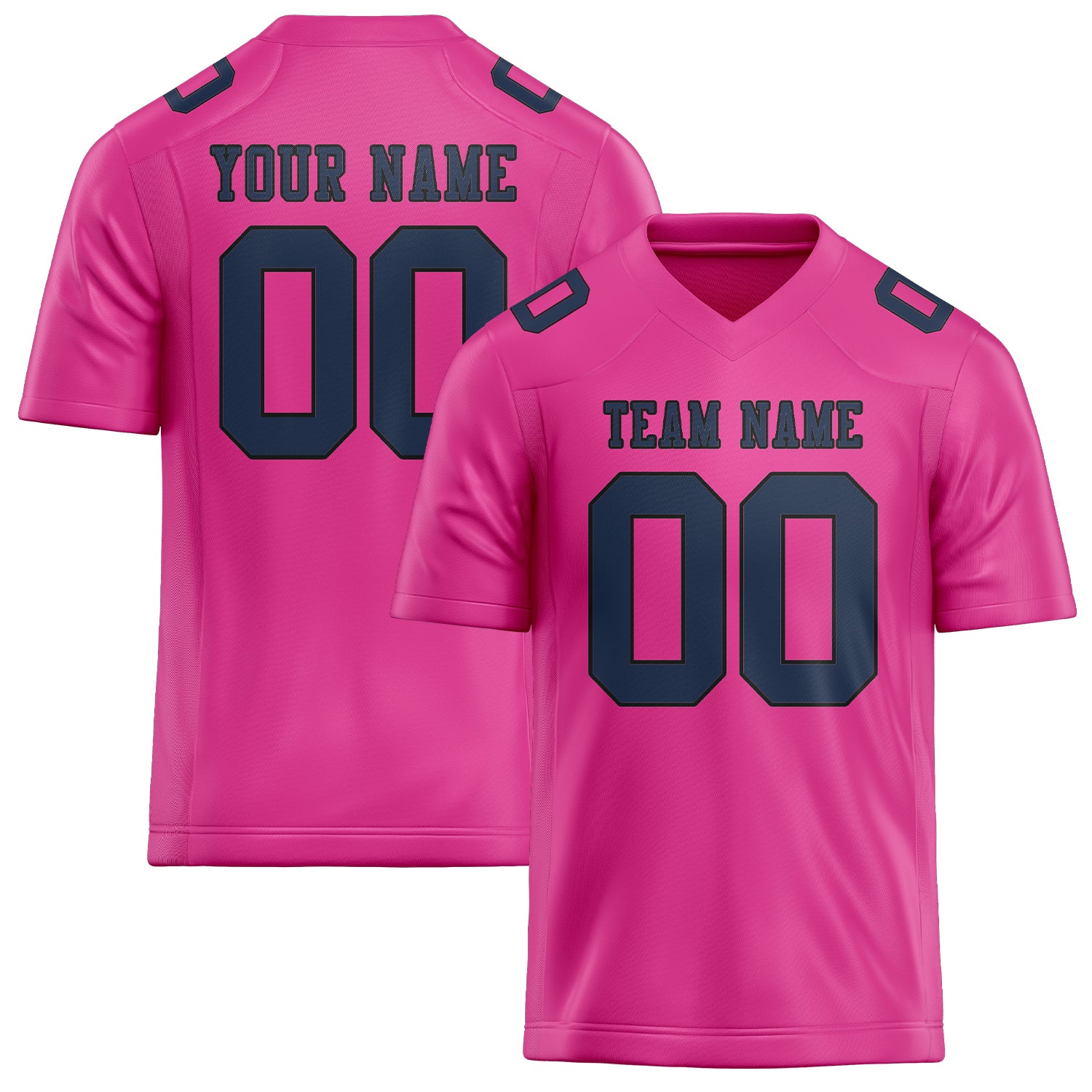 Maßgeschneidertes Professionelles Rosarot Marineblau Rugbytrikot