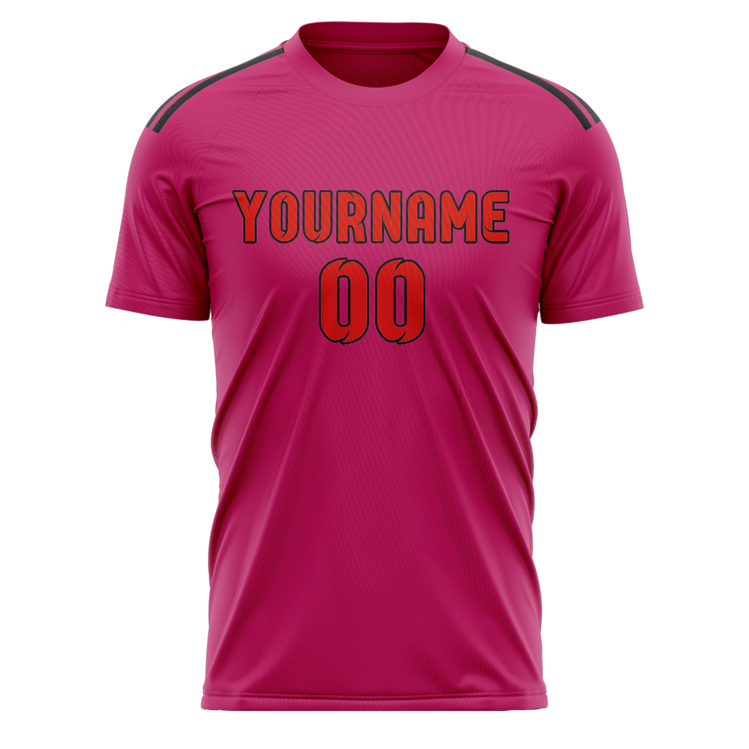 Benutzerdefiniertes Professionelles Rosarot Orangerot Fußballtrikot