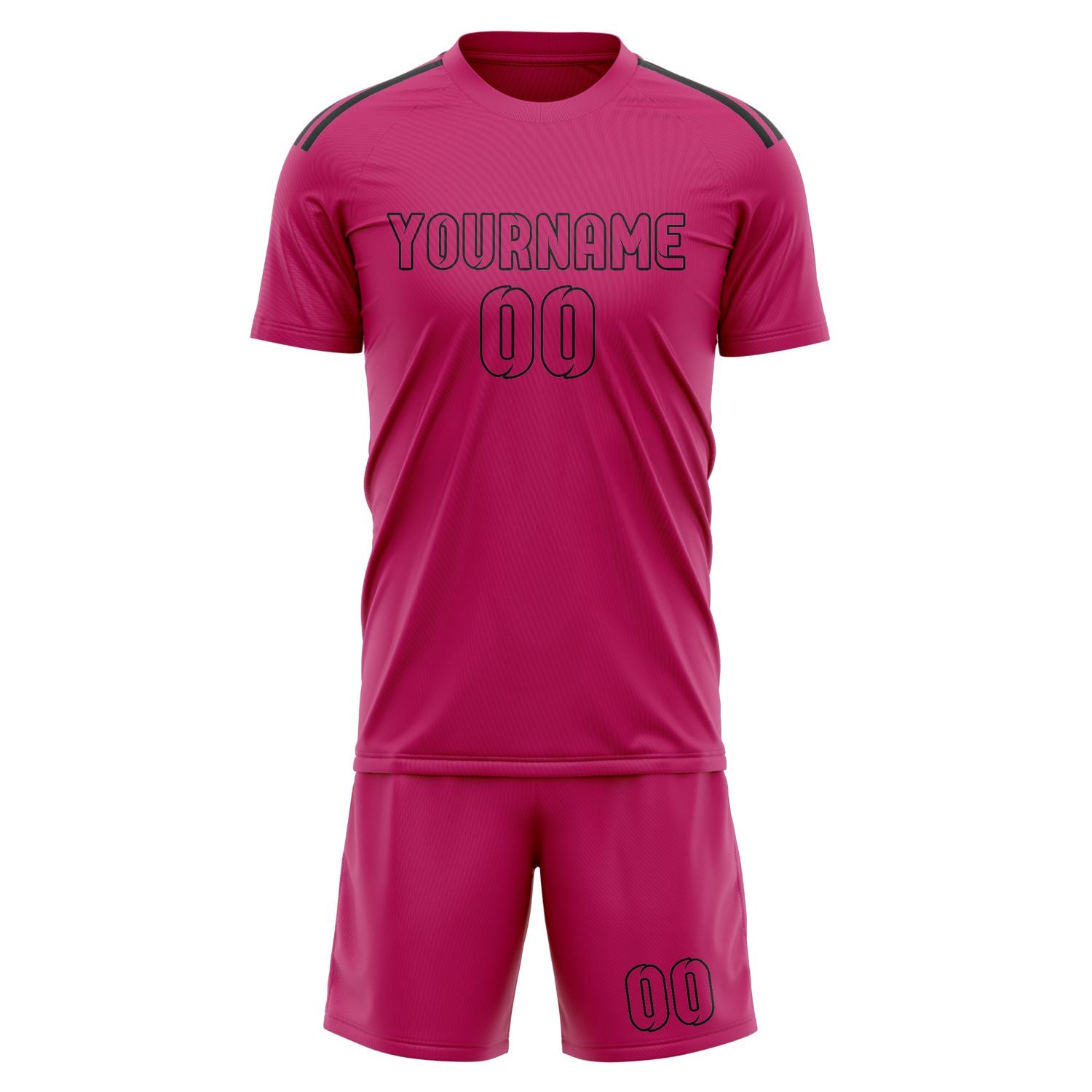 Maßgeschneidertes Professionelles Rosarot Rosarot Fußballtrikot-Set
