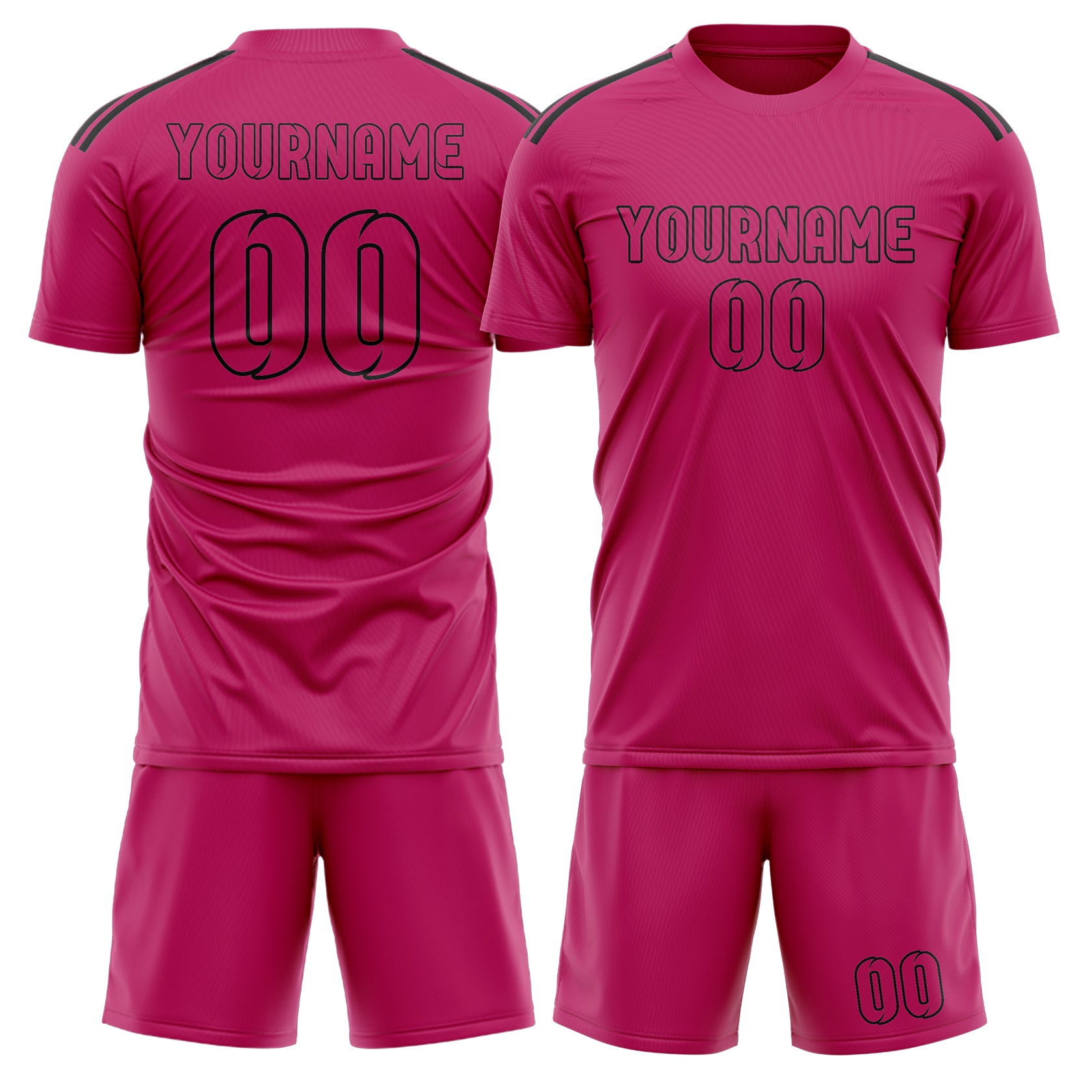 Maßgeschneidertes Professionelles Rosarot Rosarot Fußballtrikot-Set