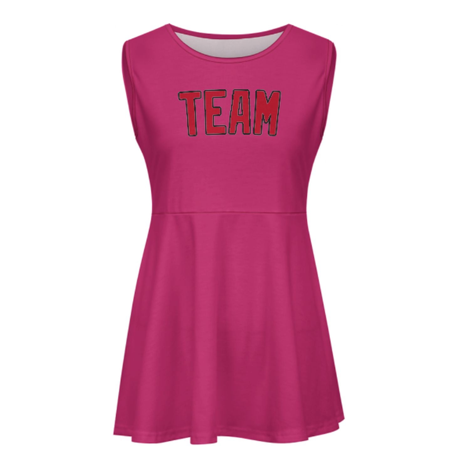 Maßgeschneidertes Rosarot Rot Cheerleader-Kleid