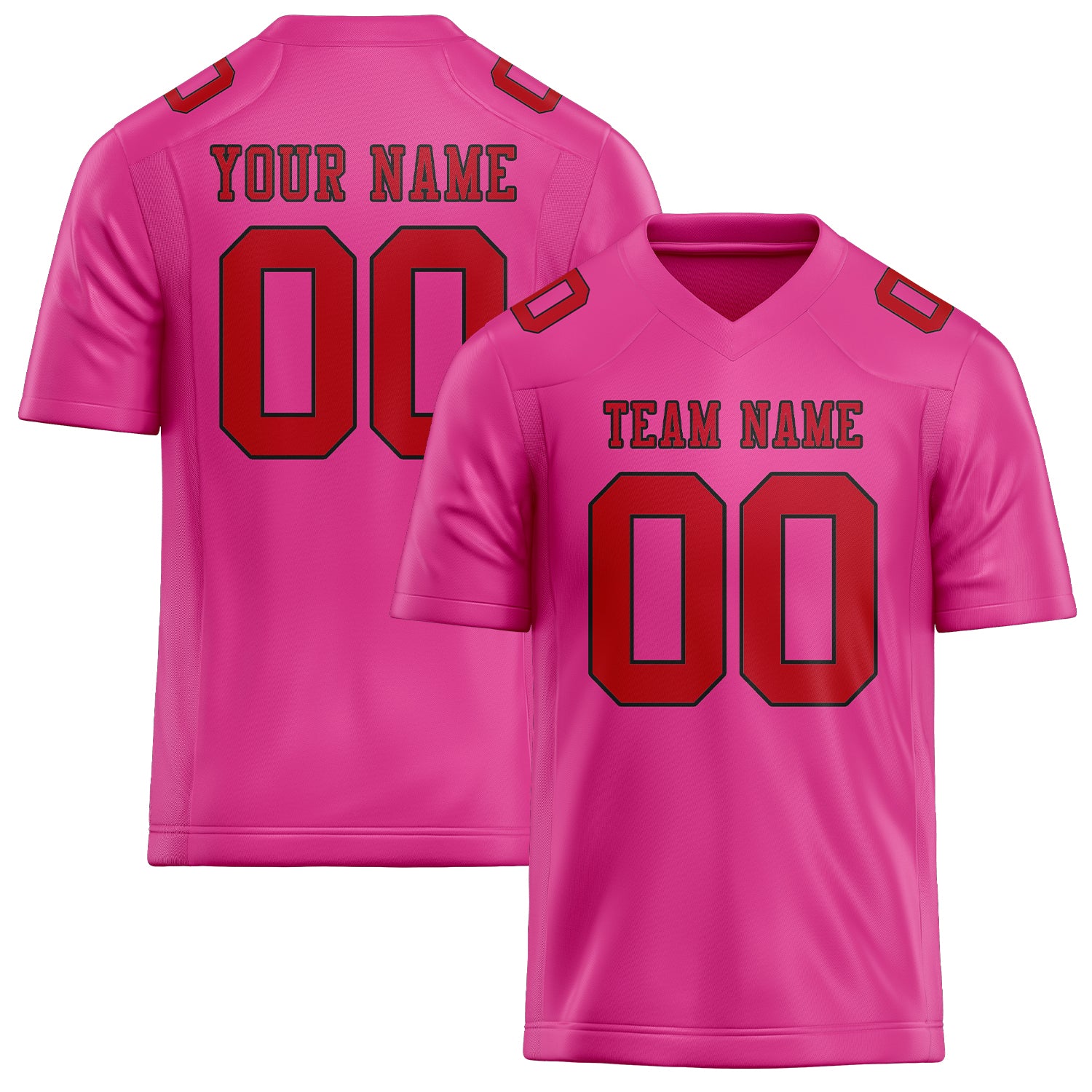 Maßgeschneidertes Professionelles Rosarot Rot Rugbytrikot