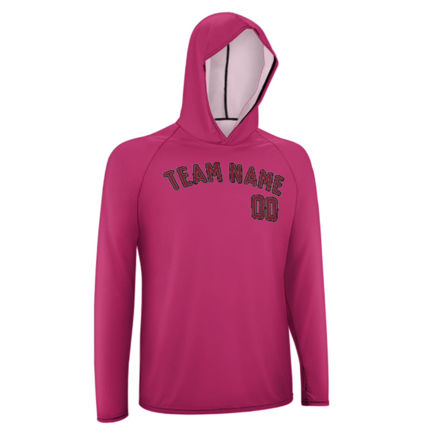 Maßgeschneidertes Rosarot Karmesinrot UV-Hoodie